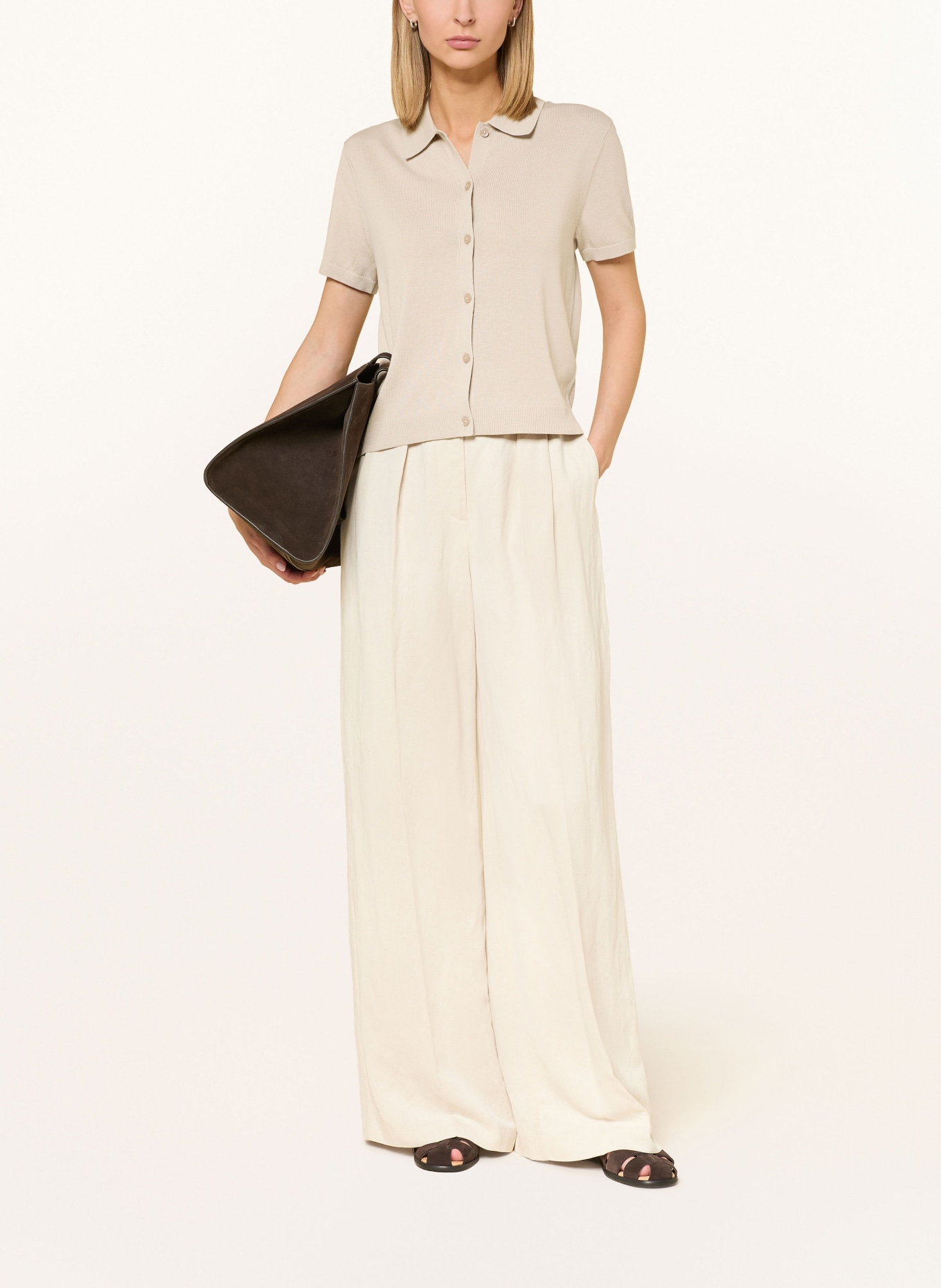 Marc O'Polo Stickad kofta: BEIGE