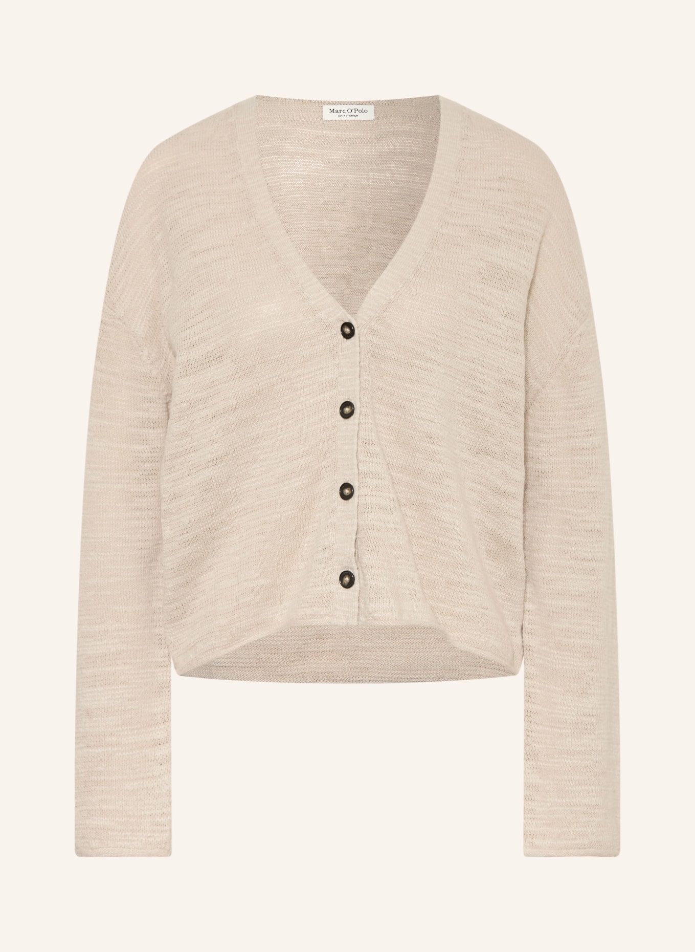 Marc O'Polo Strickjacke: HELLBRAUN