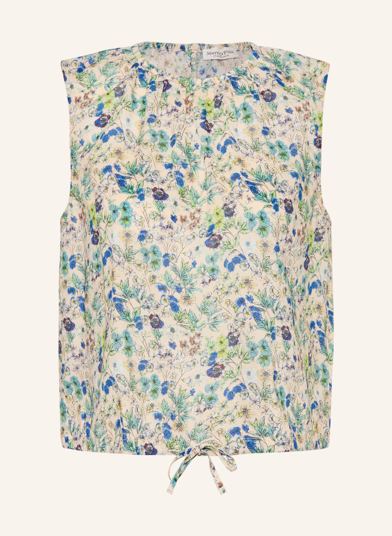 Marc O'Polo Blusentop: BEIGE / GRÜN / BLAU