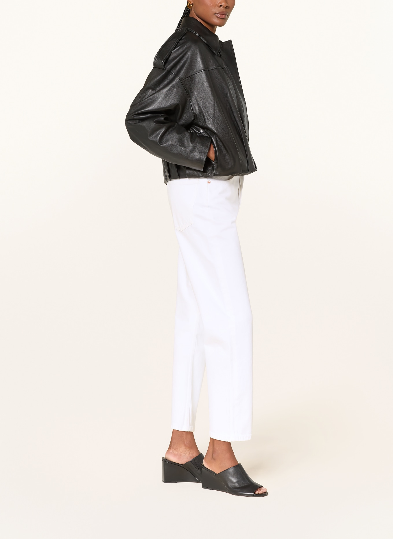 AGOLDE Cropped Jeans 90'S: Marshmallow clean white