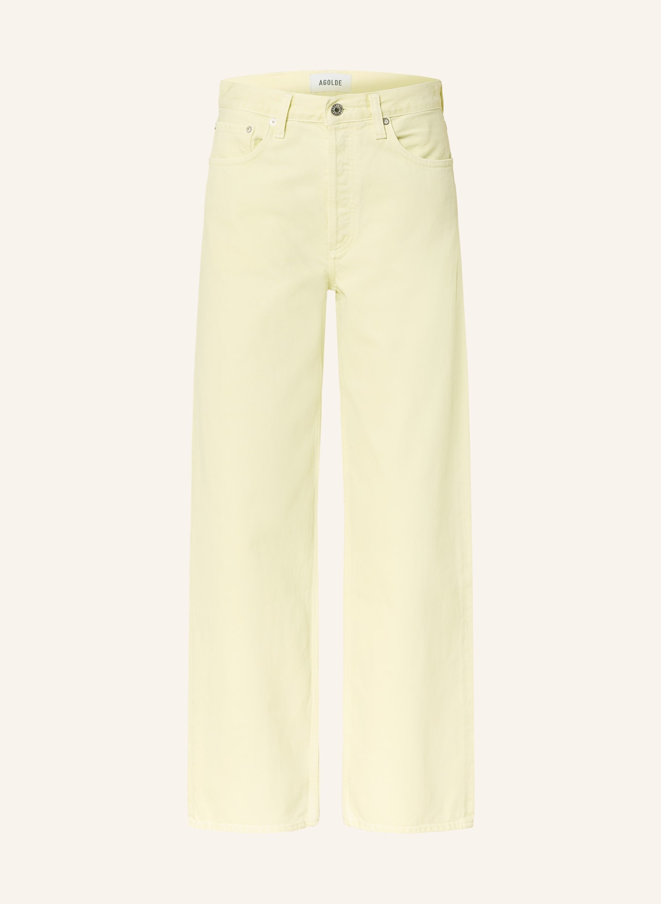 AGOLDE Wide Leg Jeans ARC: lemon zest lt faded yellow hi
