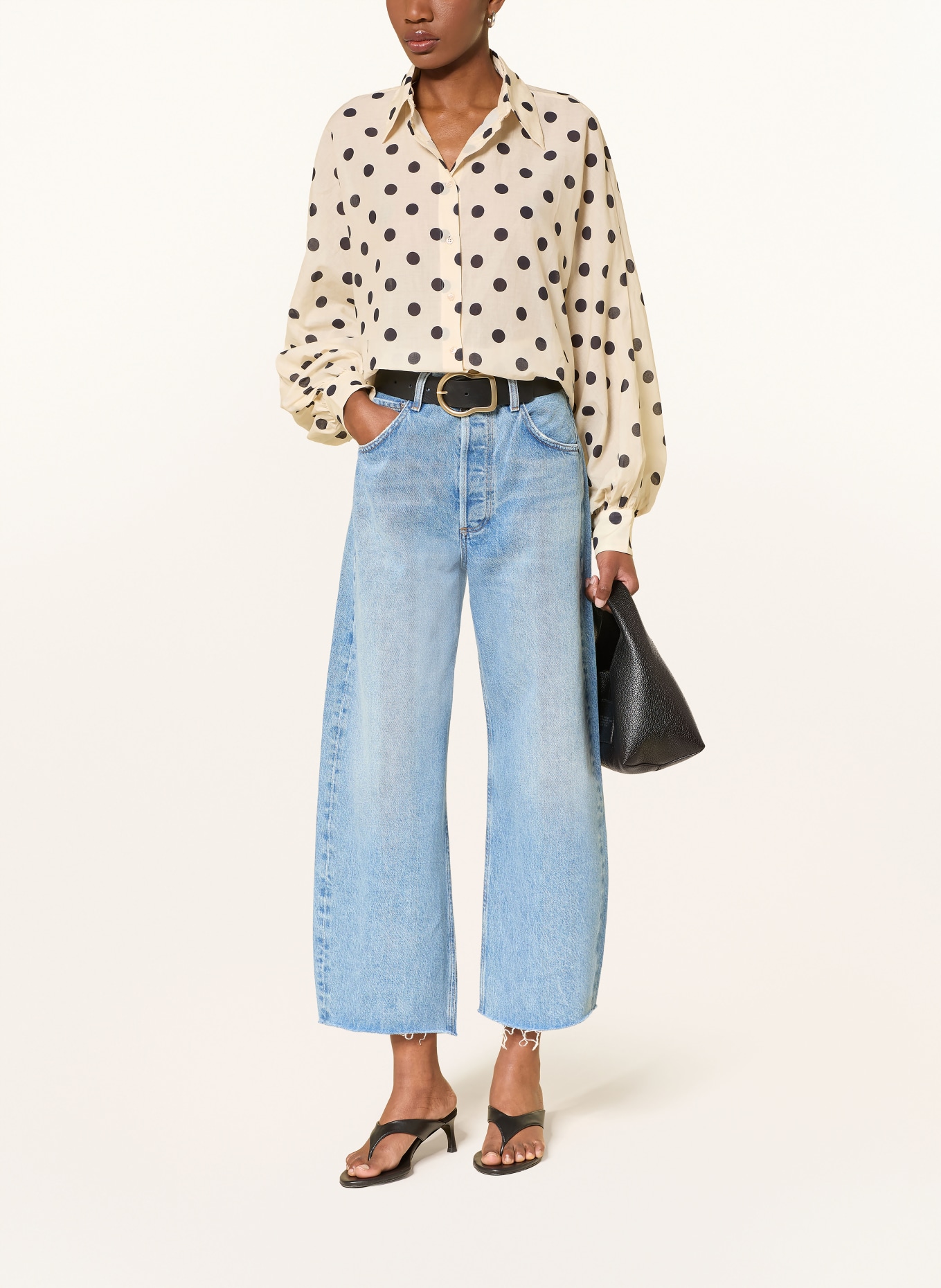CITIZENS of HUMANITY AYLA Wide-Leg Jeans: honour  lt/md indigo
