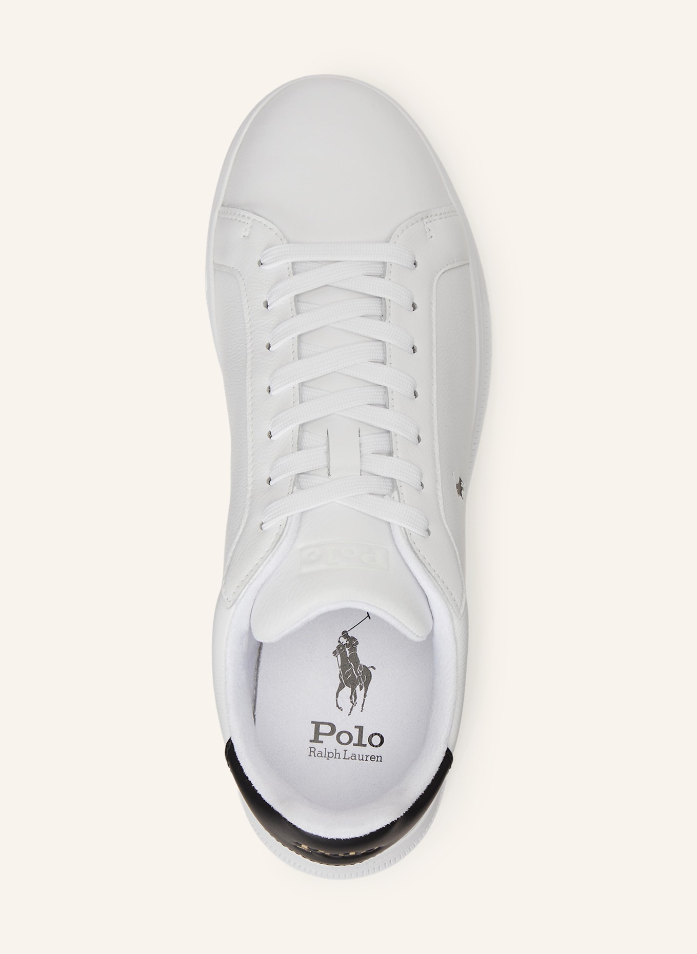 POLO RALPH LAUREN Sneaker COURT II: WEISS / SCHWARZ