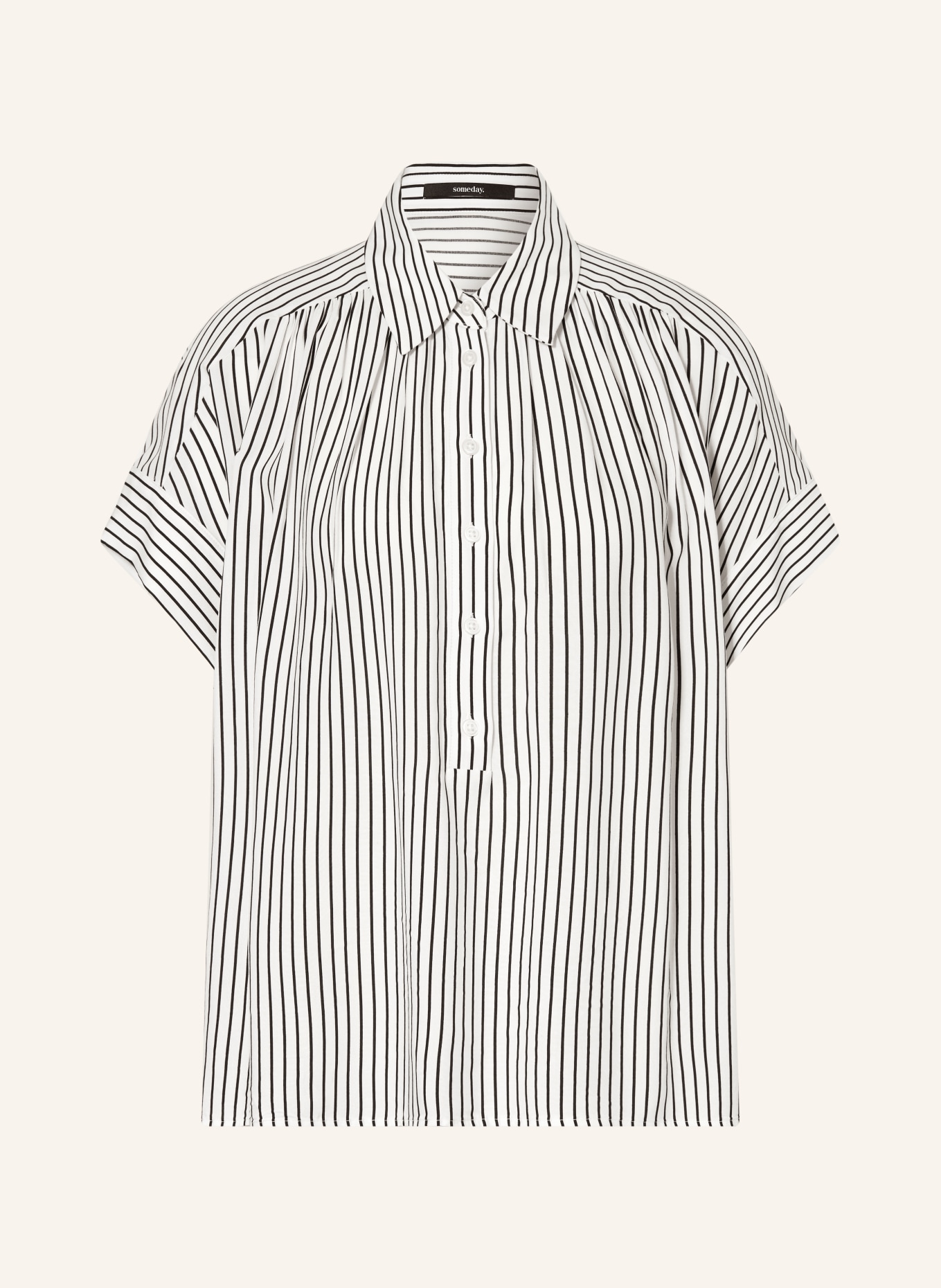 someday Koszulka z dekoltem w serek ZAFINE: BIAŁY / CZARNY