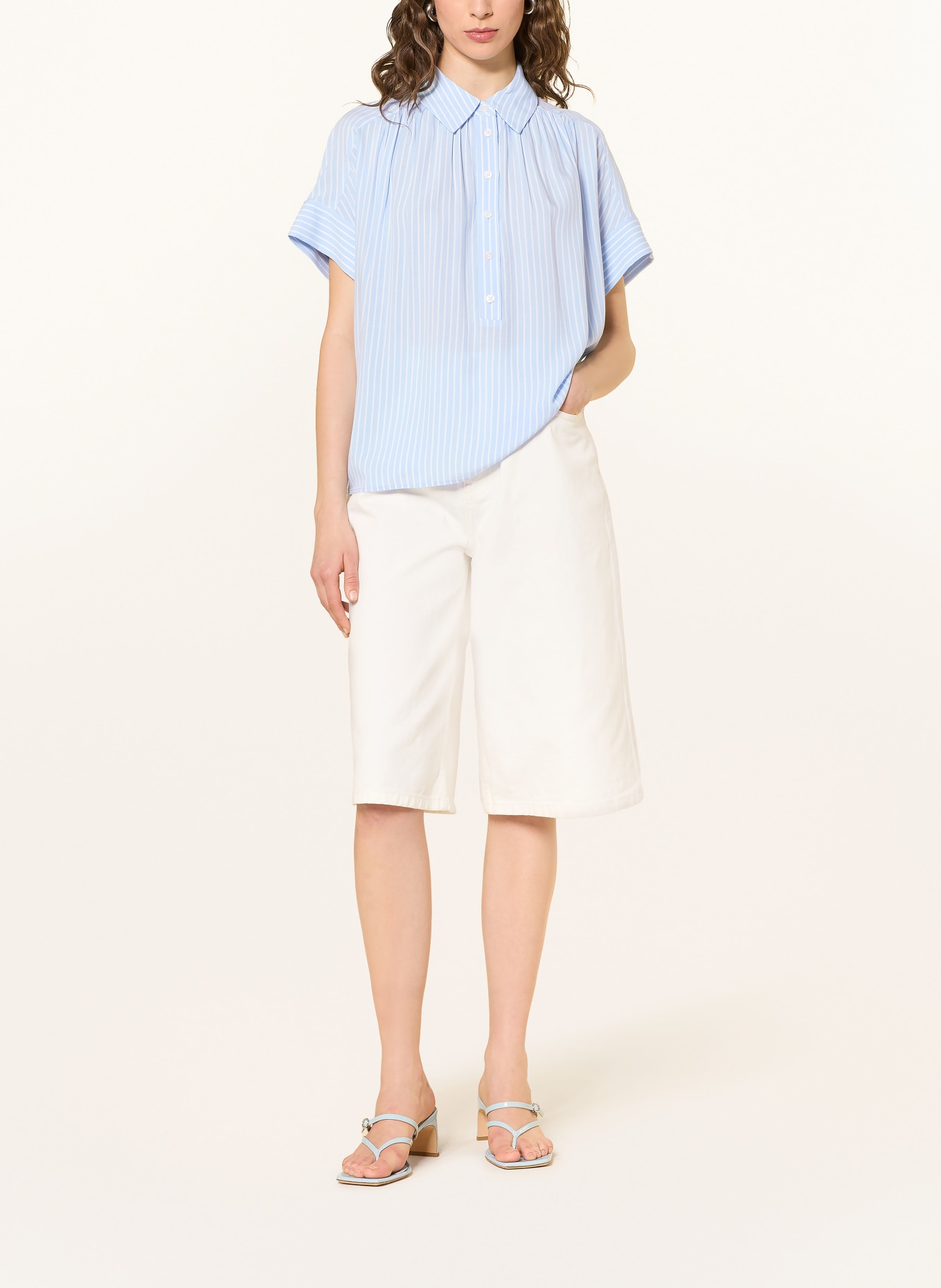 someday Chemisier ZAFINE: BLEU CLAIR / BLANC