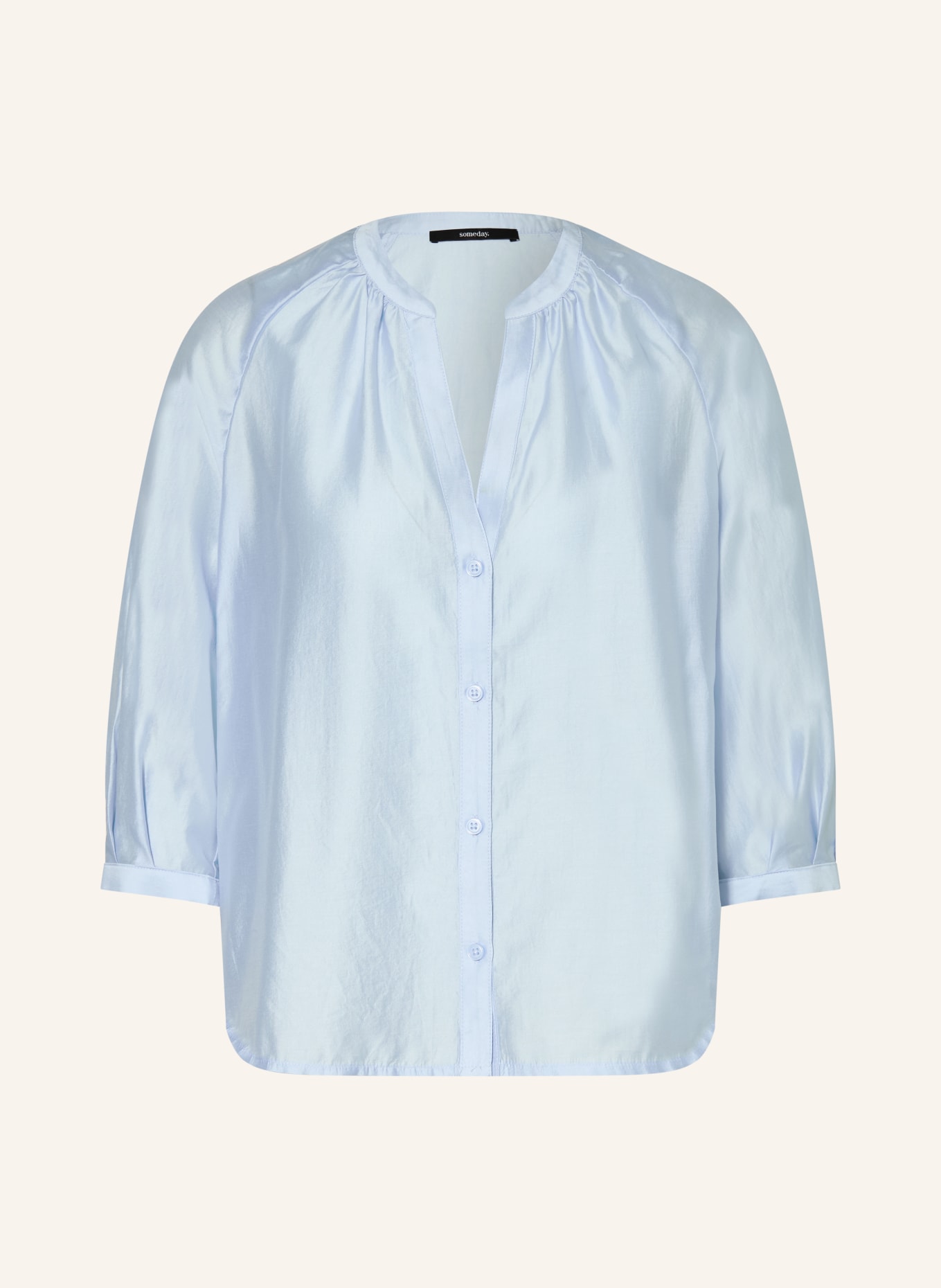 someday Bluse ZAMIDA mit 3/4-Arm: HELLBLAU