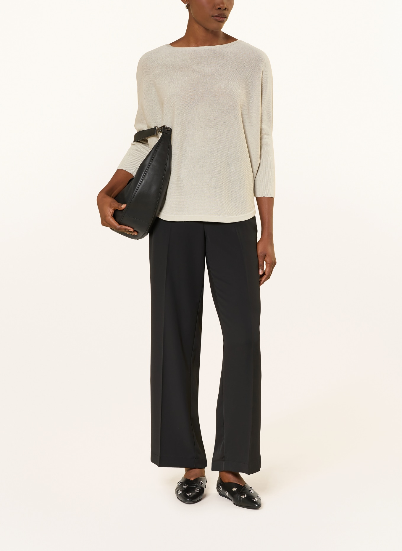 someday Spodnie z elastyczną talią CEVIL EASE: CZARNY