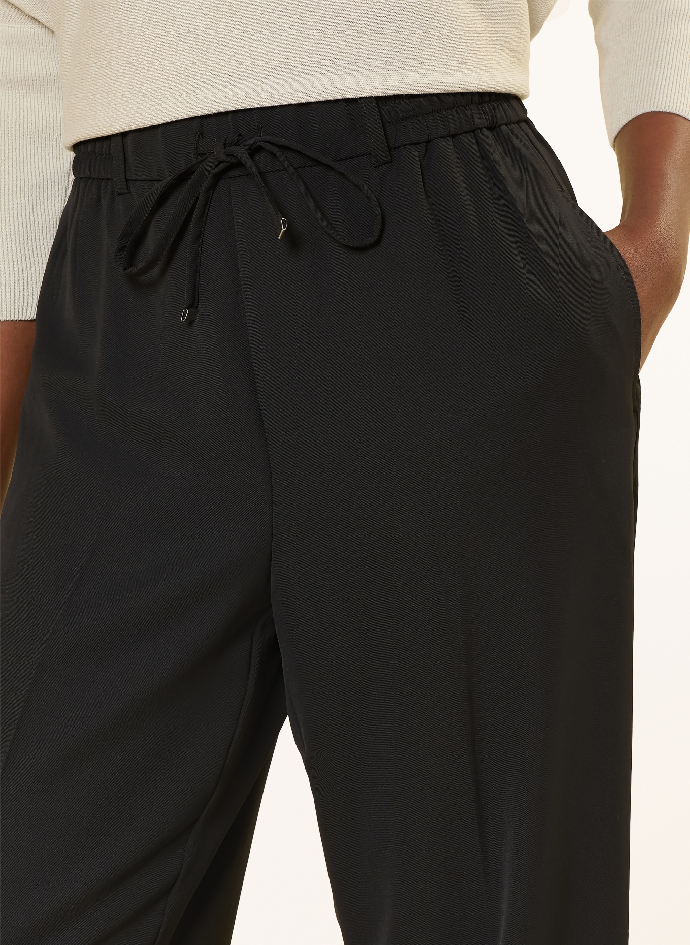 someday Spodnie z elastyczną talią CEVIL EASE: CZARNY