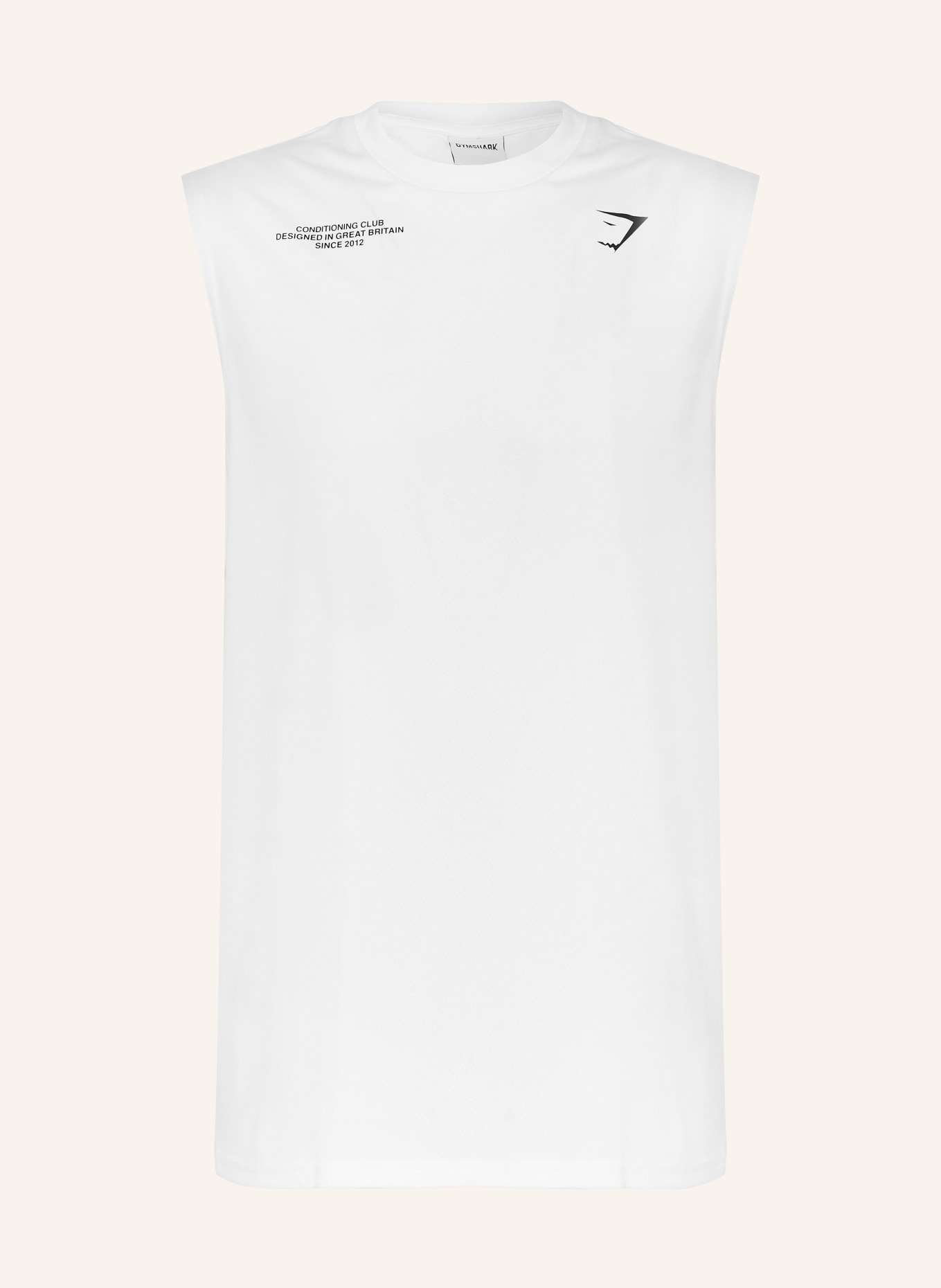GYMSHARK Tank Top CONDITIONING: WEISS / SCHWARZ