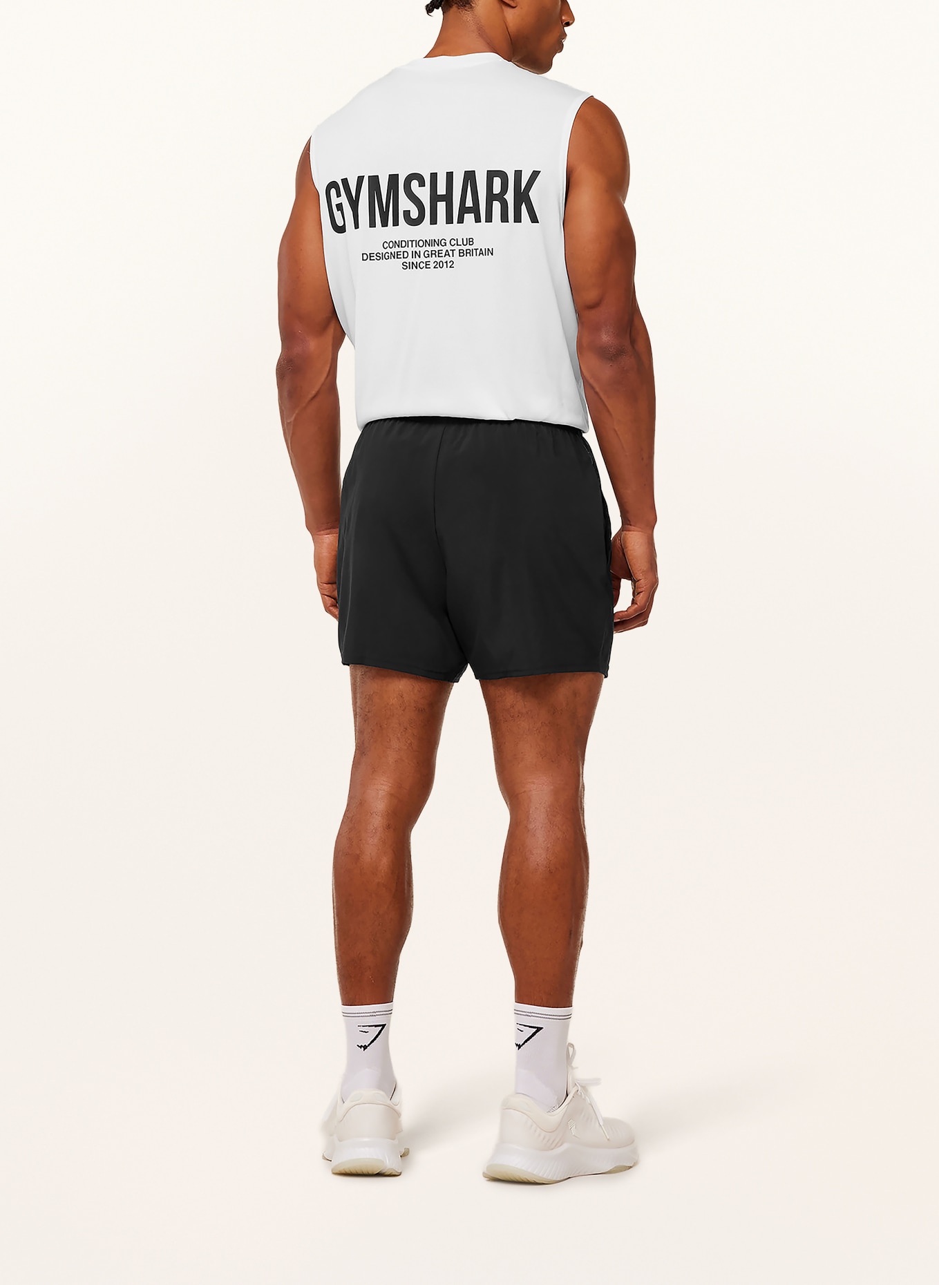GYMSHARK Tank Top CONDITIONING: WEISS / SCHWARZ
