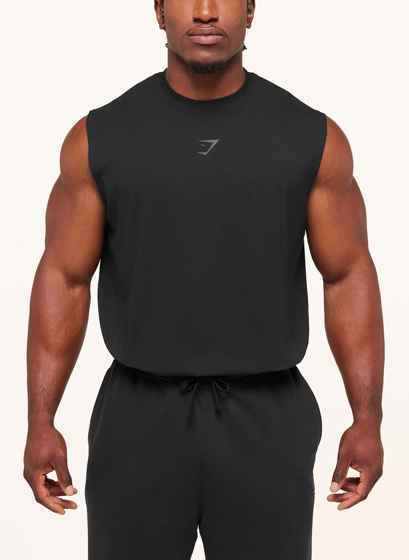 GYMSHARK Tanktop POWER: SCHWARZ / DUNKELGRAU