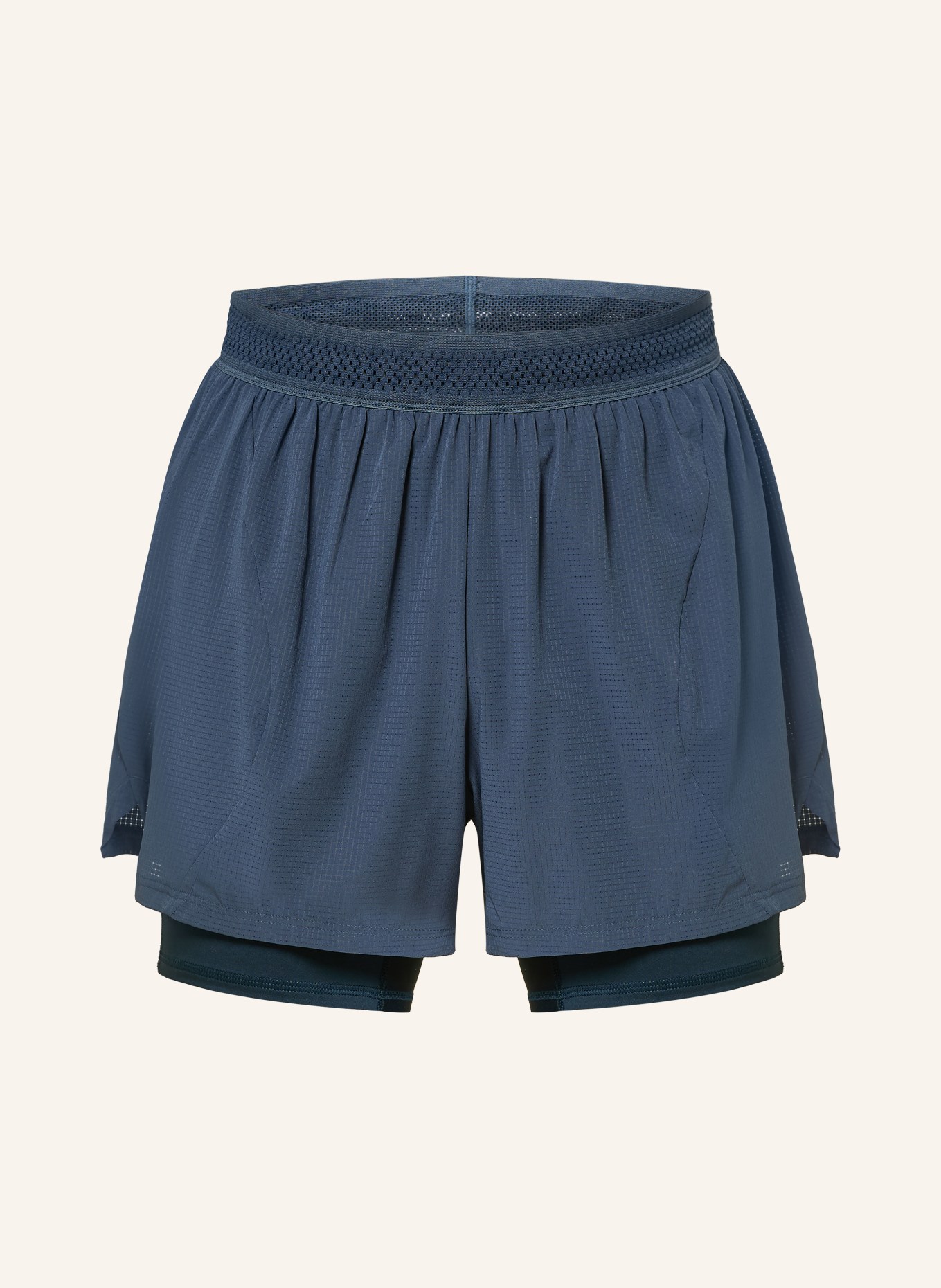 GYMSHARK 2-in-1-Laufshorts BETTER LEVEL: BLAU / WEISS