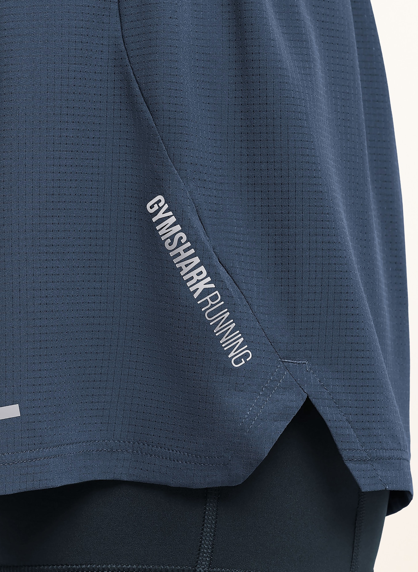 GYMSHARK 2-in-1-Laufshorts BETTER LEVEL: BLAU / WEISS