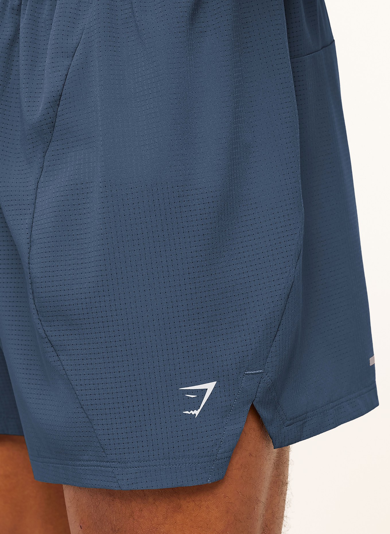 GYMSHARK Short de course 2 en 1 BETTER LEVEL: BLEU / BLANC