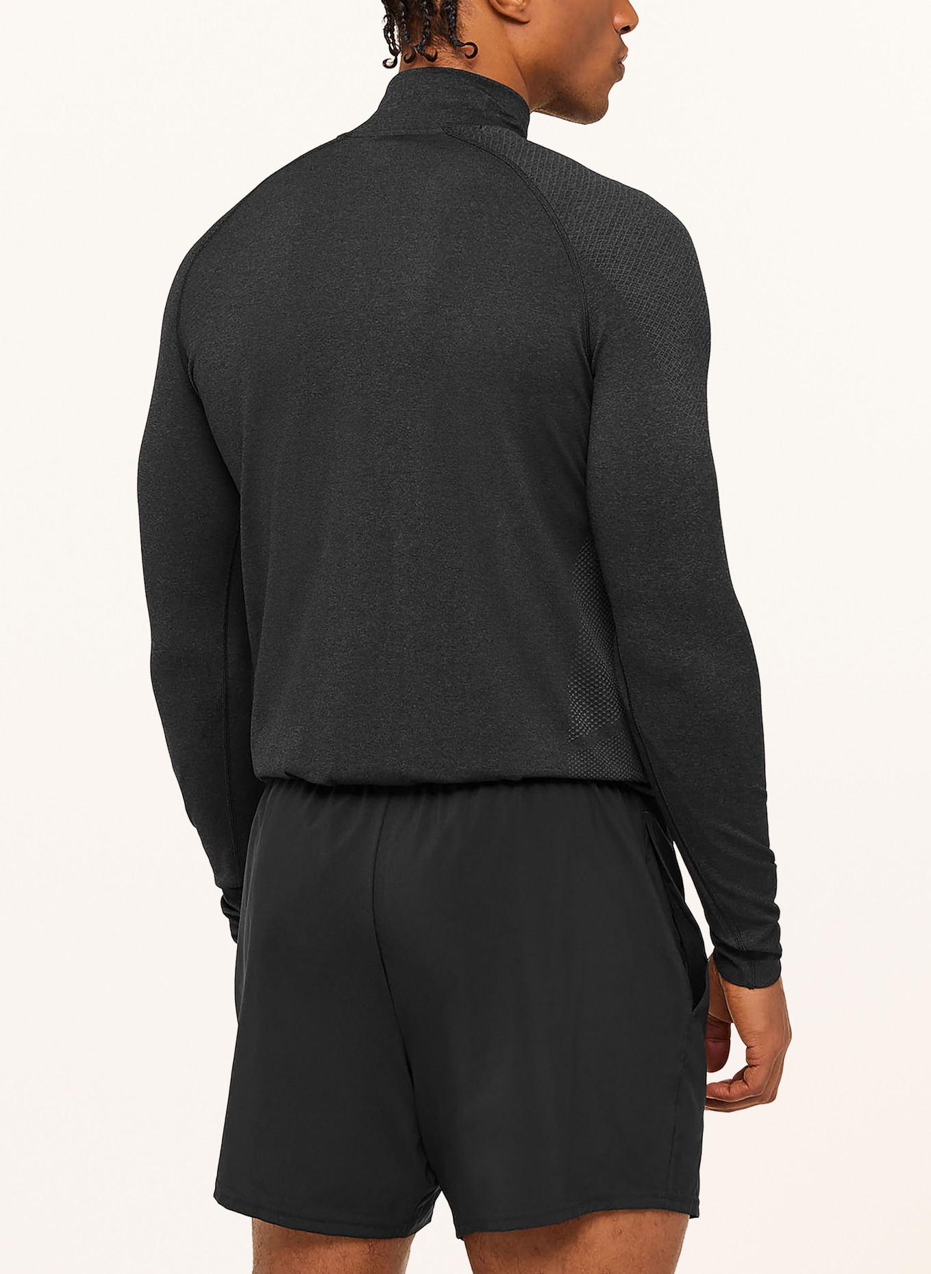 GYMSHARK Longsleeve VITAL SEAMLESS: SCHWARZ / WEISS