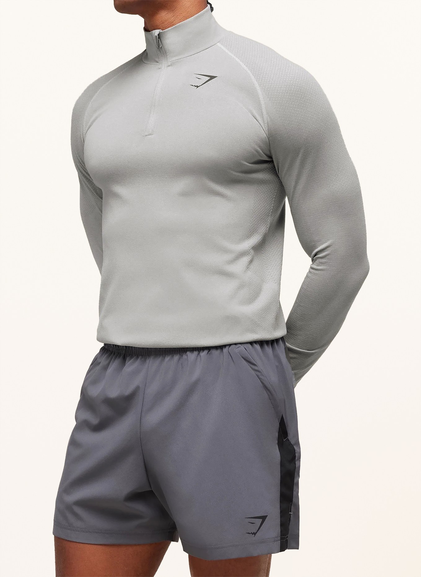 GYMSHARK Longsleeve VITAL SEAMLESS: HELLGRAU