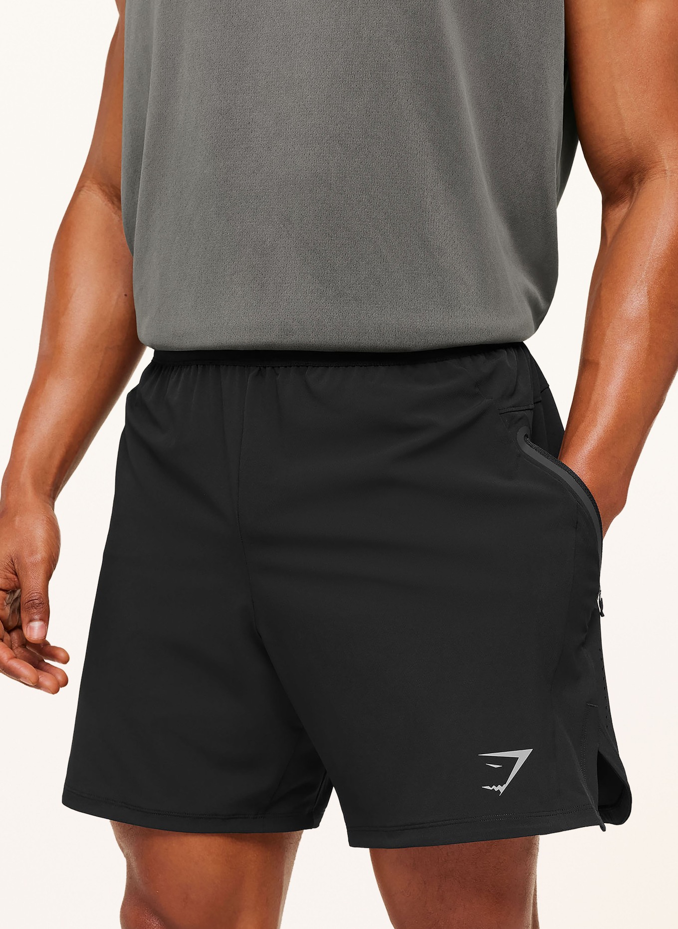 GYMSHARK Trainingsshorts HYBRID: SCHWARZ