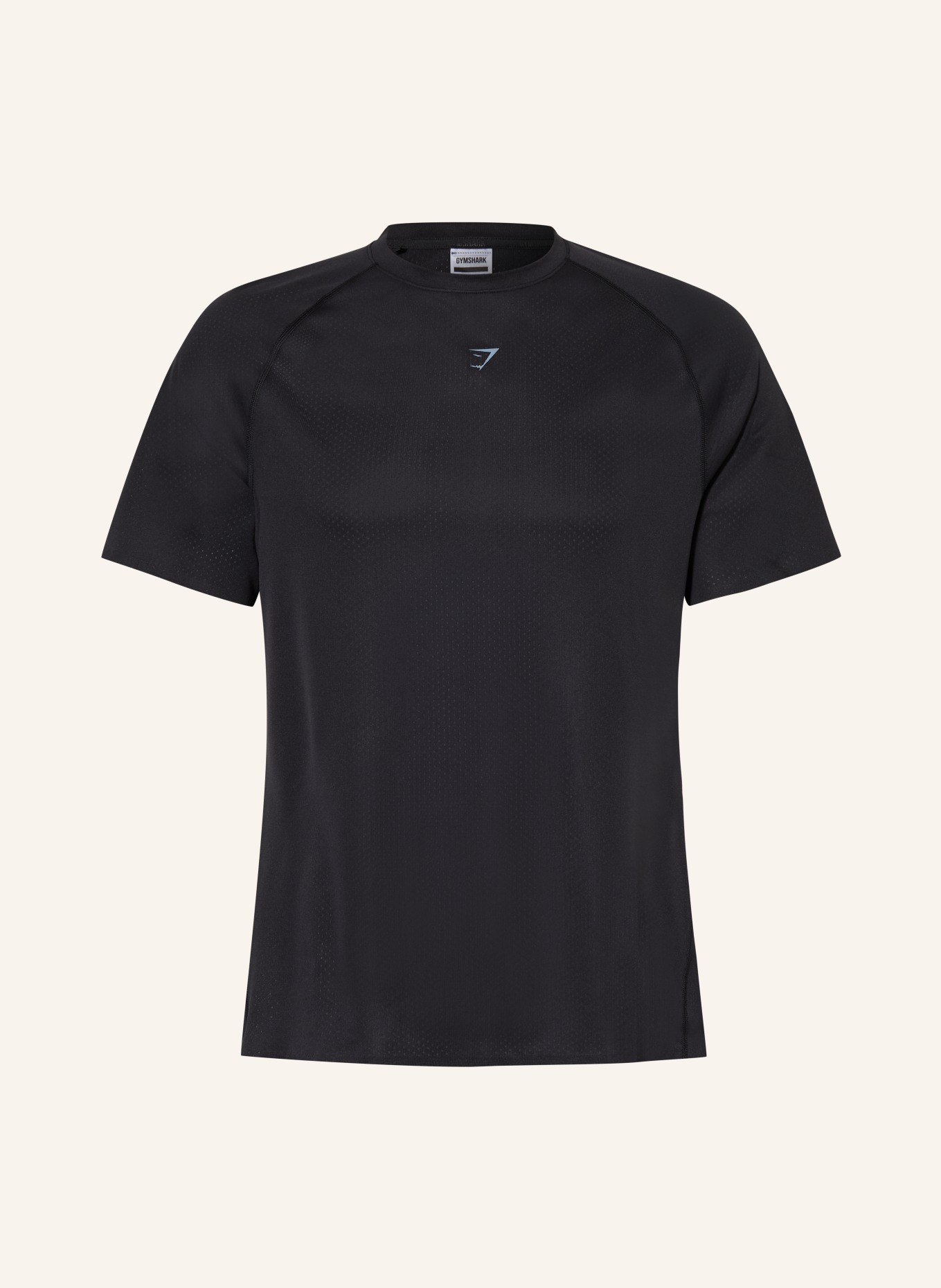 GYMSHARK Laufshirt HYBRID: SCHWARZ