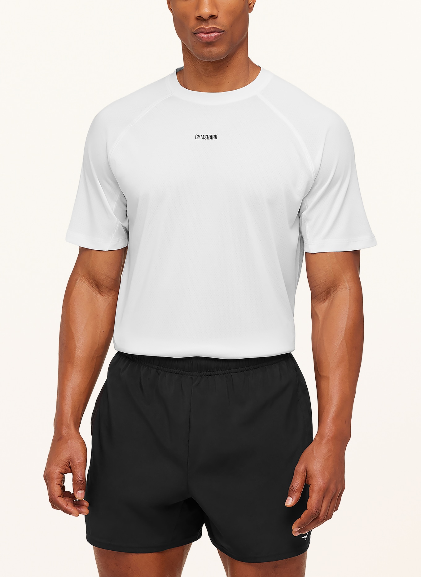 GYMSHARK T-Shirt GOOD LEVEL: WEISS / SCHWARZ
