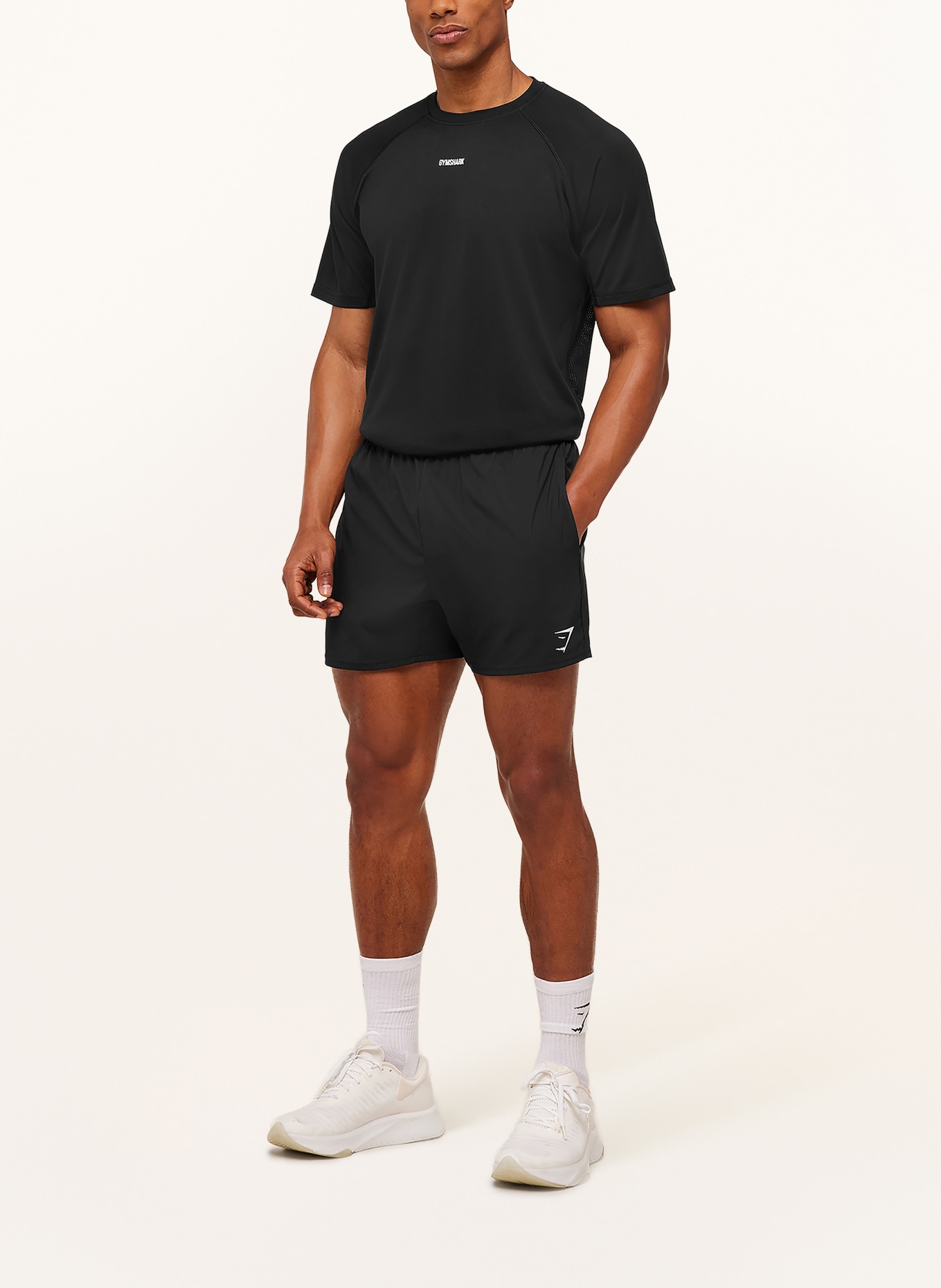 GYMSHARK T-Shirt GOOD LEVEL: SCHWARZ / WEISS