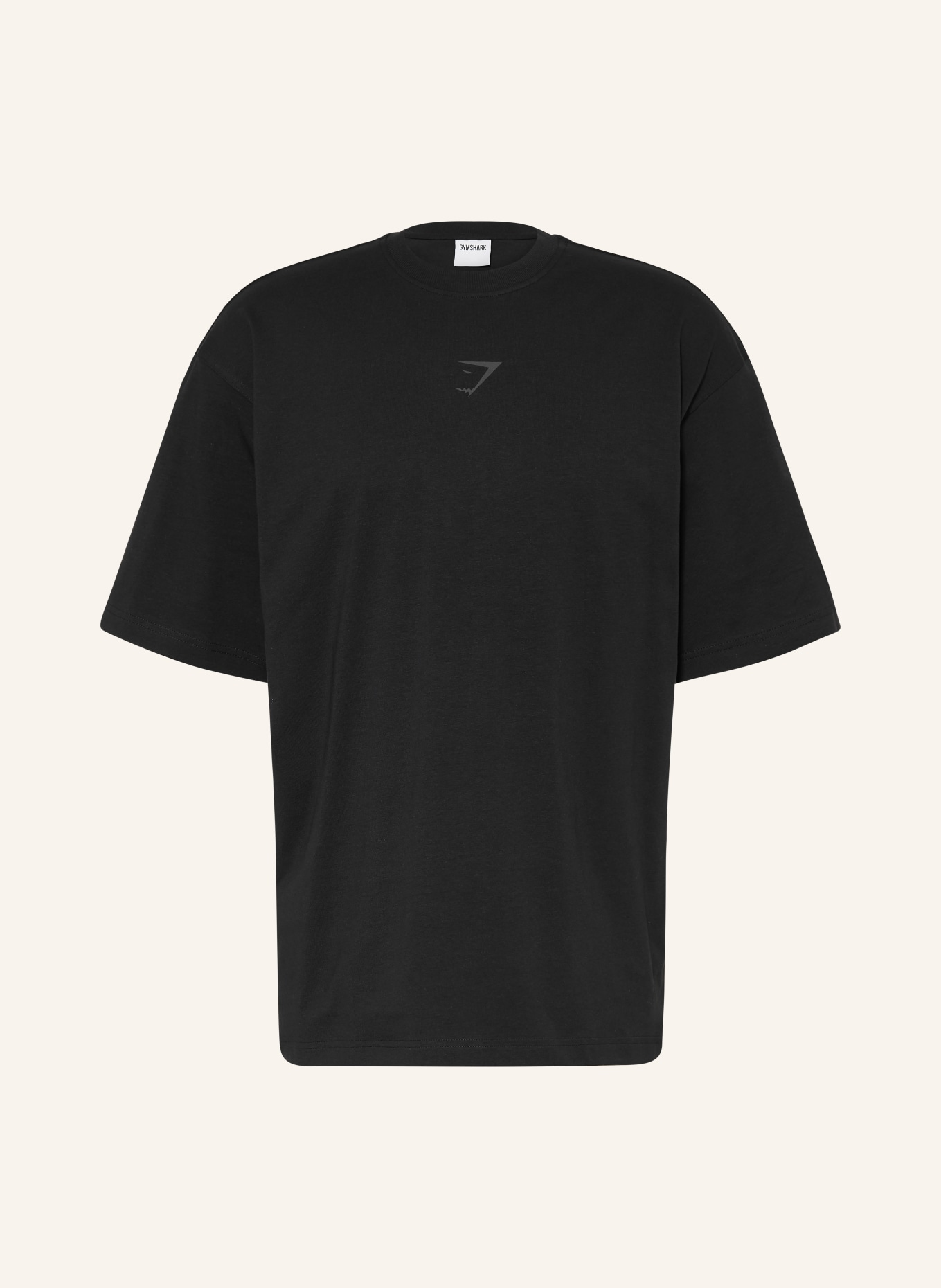 GYMSHARK Oversized-Shirt POWER: SCHWARZ / DUNKELGRAU