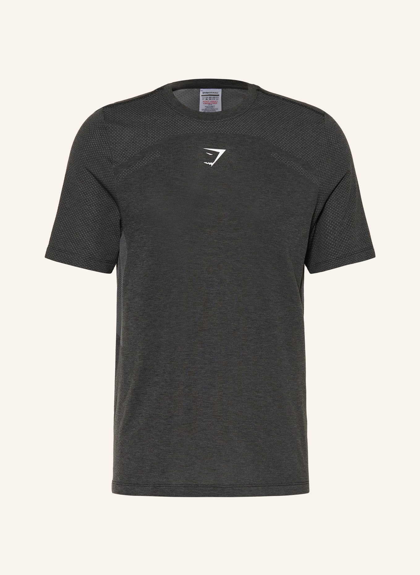 GYMSHARK T-Shirt LIGHTWEIGHT REG SEAMLESS: SCHWARZ / GRAU / WEISS
