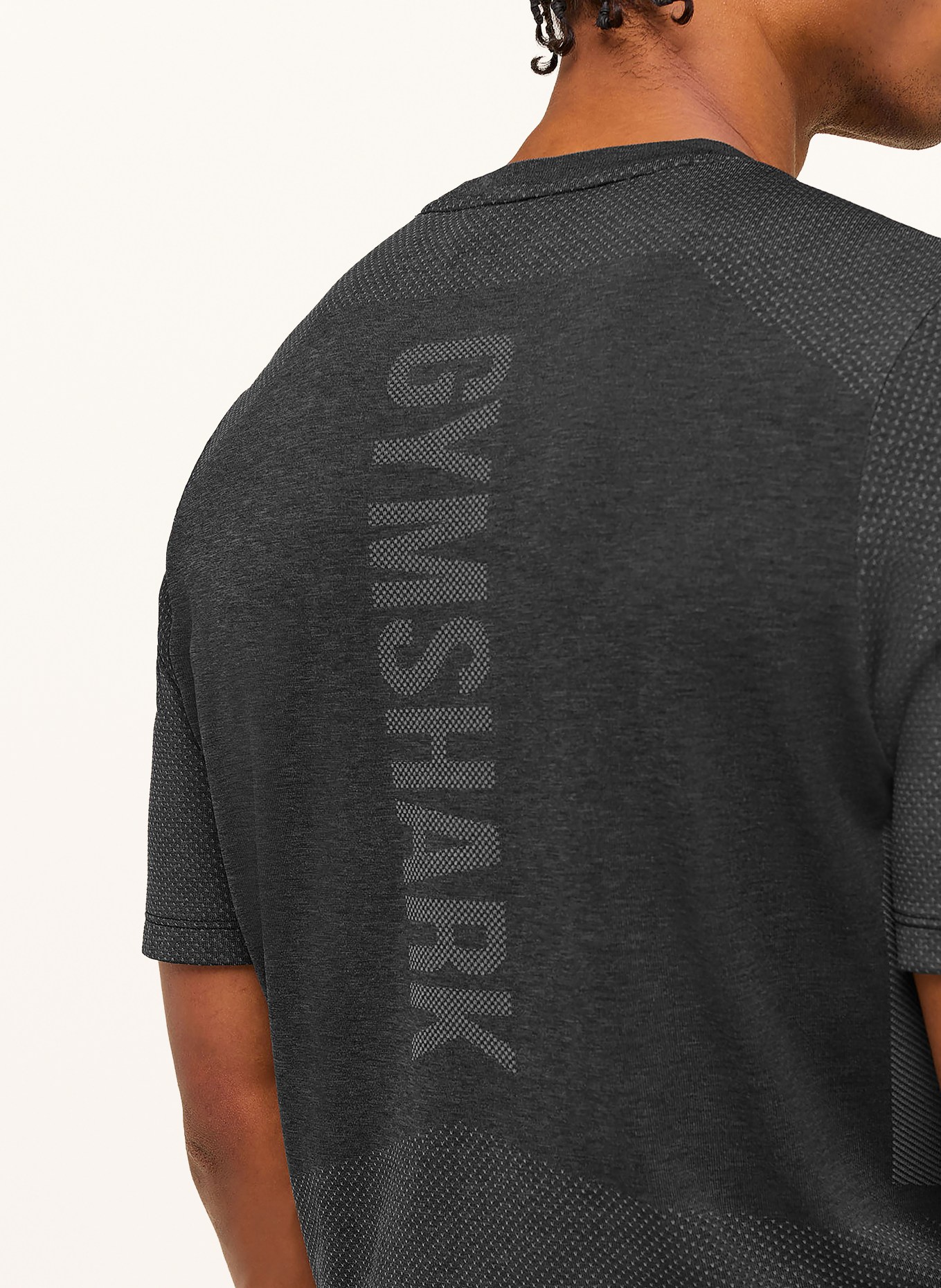 GYMSHARK T-Shirt LIGHTWEIGHT REG SEAMLESS: SCHWARZ / GRAU / WEISS