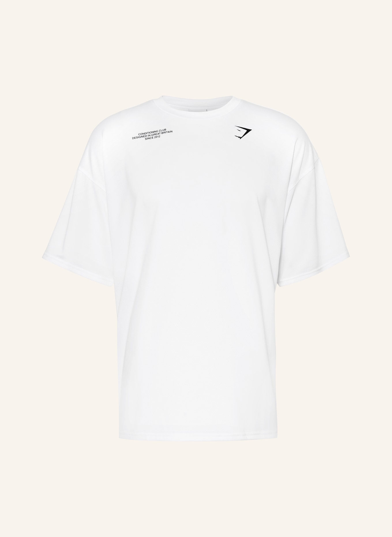 GYMSHARK T-Shirt CONDITIONING CLUB: WEISS / SCHWARZ