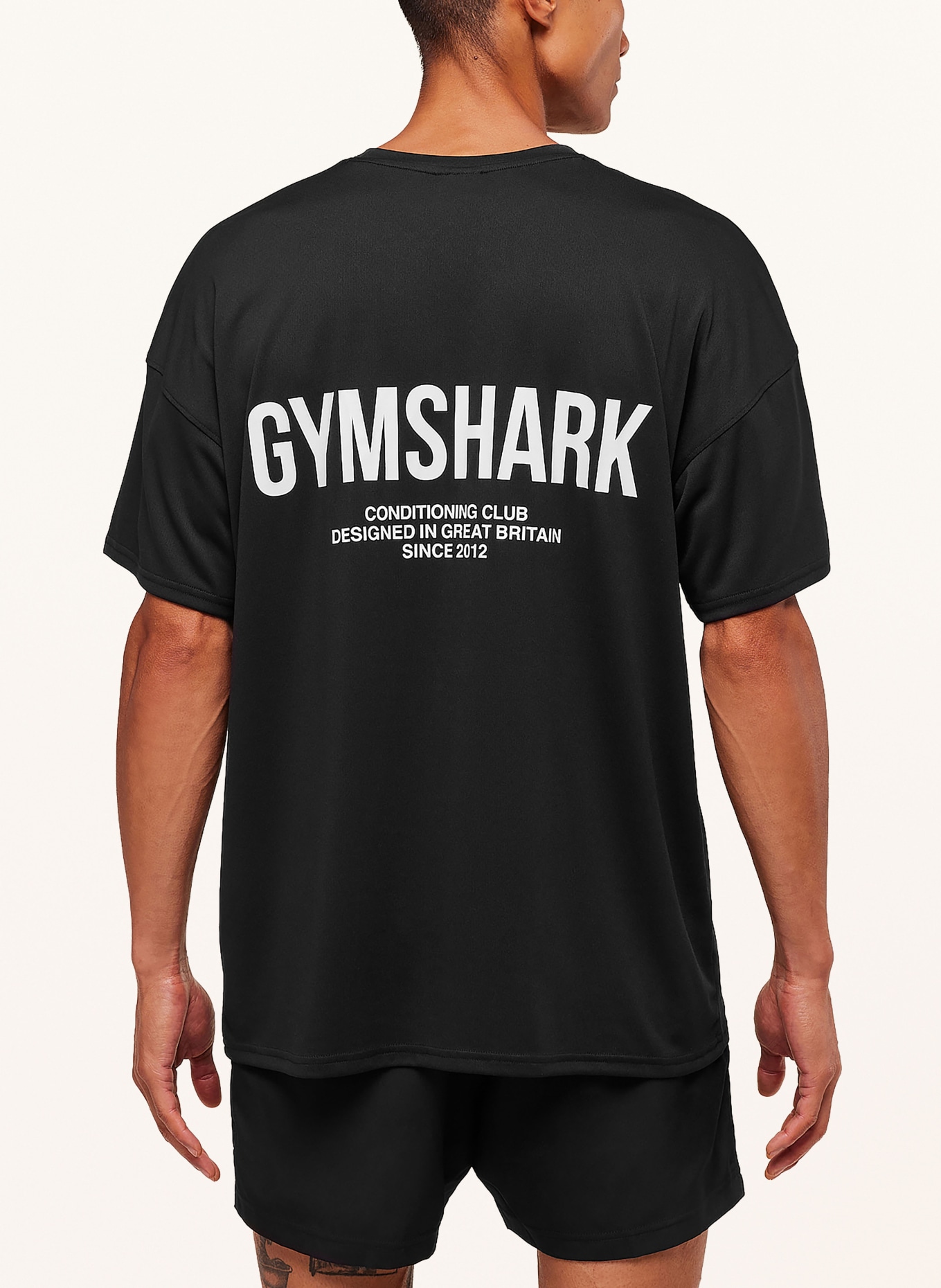 GYMSHARK T-Shirt CONDITIONING CLUB: SCHWARZ / WEISS