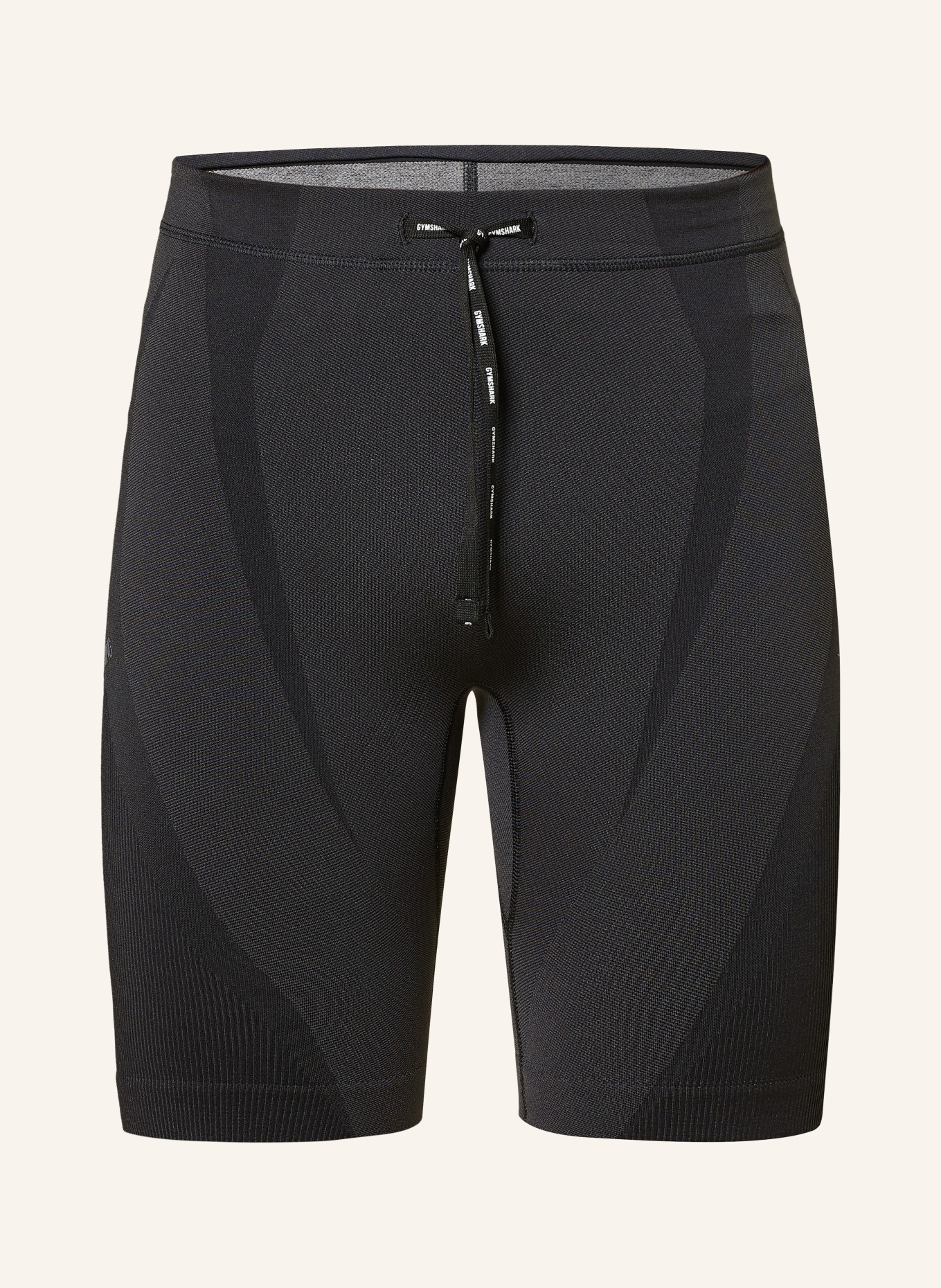 GYMSHARK 2-in-1-Laufshorts SEAMLESS RUNNING: SCHWARZ / DUNKELGRAU