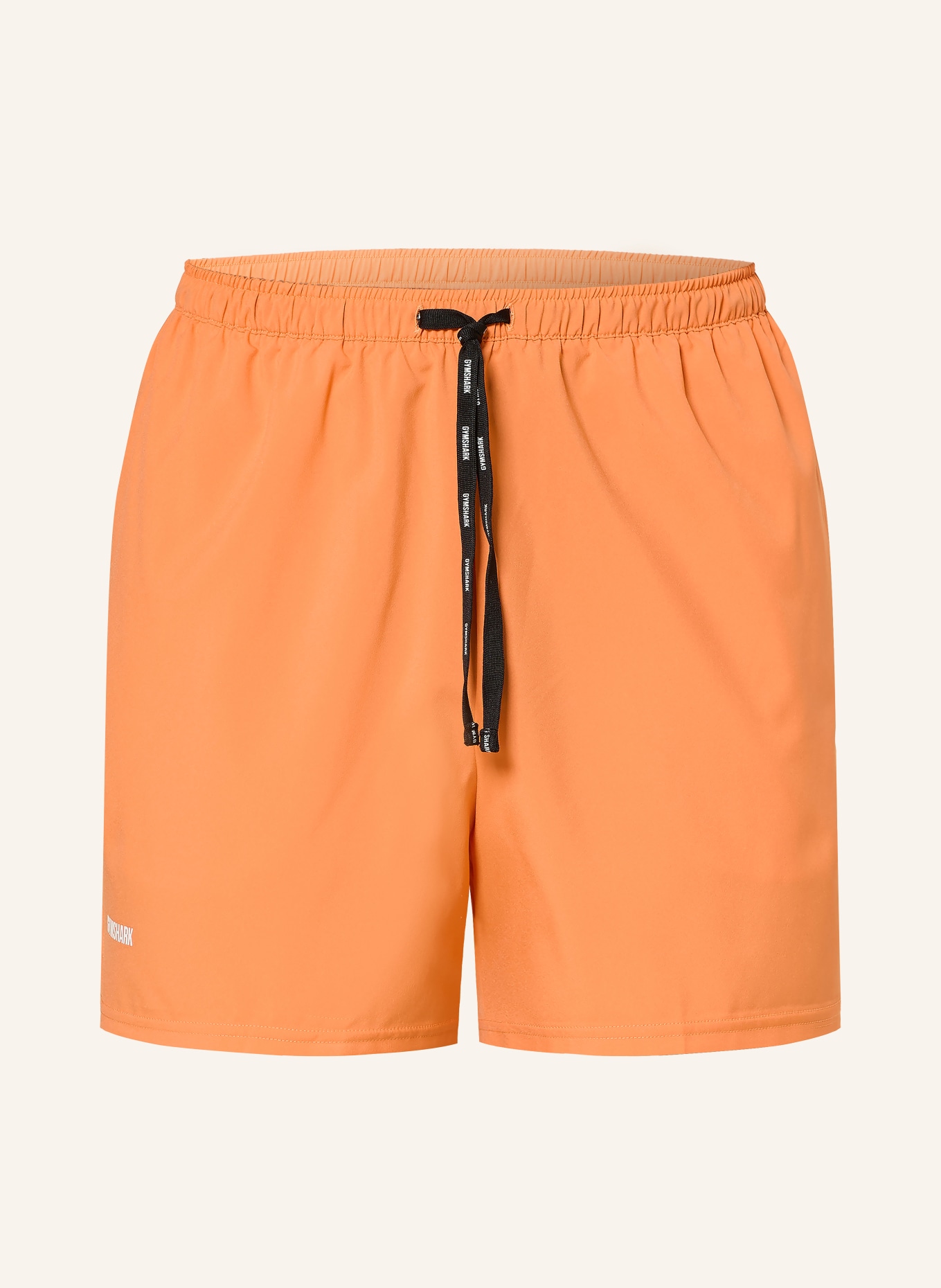 GYMSHARK Trainingsshorts TRAIN 5": ORANGE / WEISS / SCHWARZ