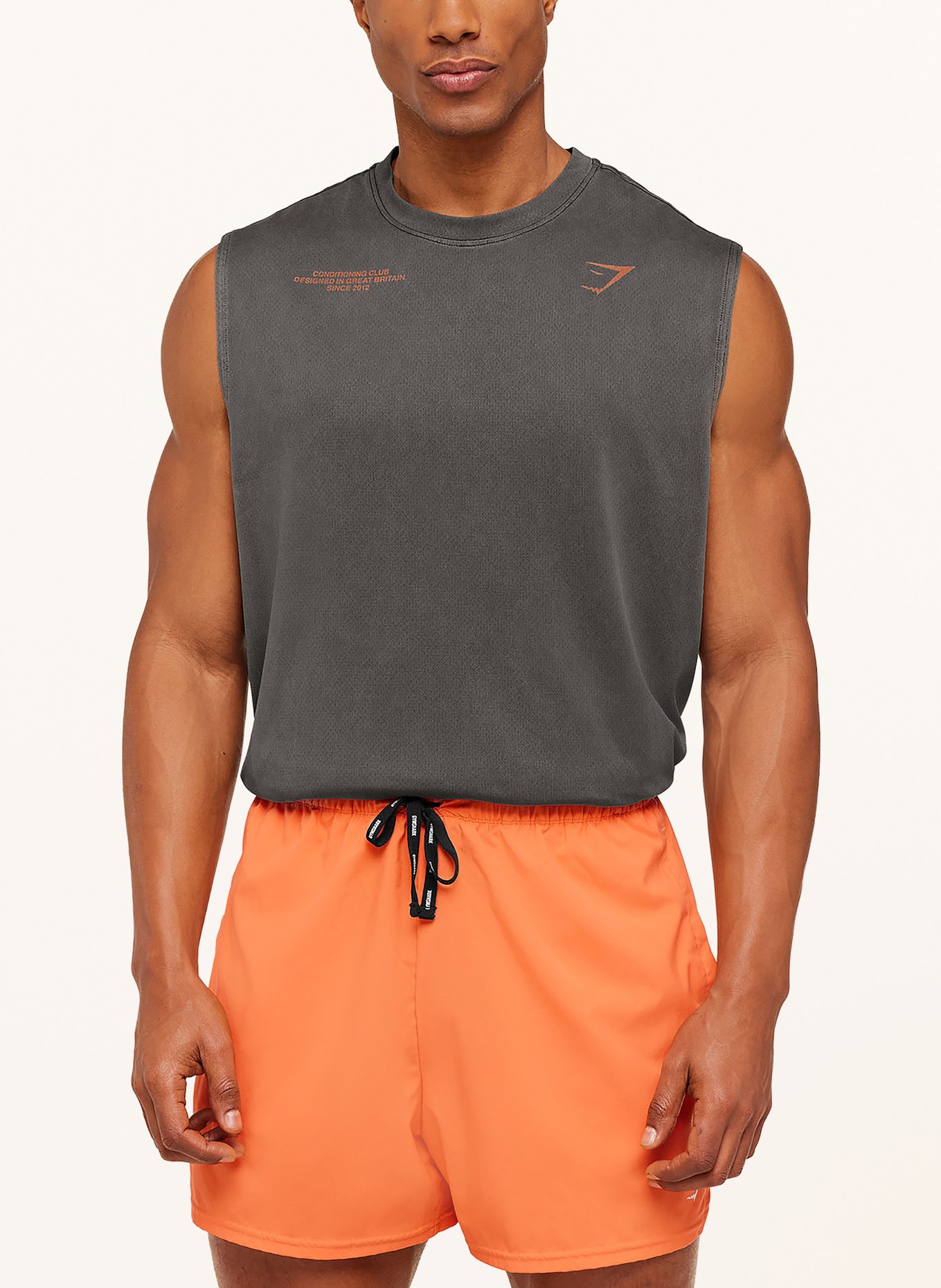 GYMSHARK Tanktop CONDITIONING CLUB WASHED: DUNKELGRAU