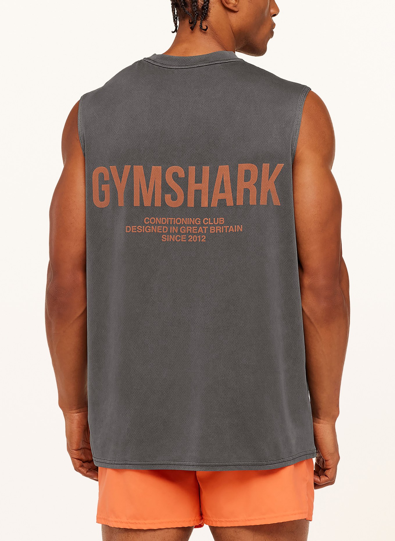 GYMSHARK Tanktop CONDITIONING CLUB WASHED: DUNKELGRAU