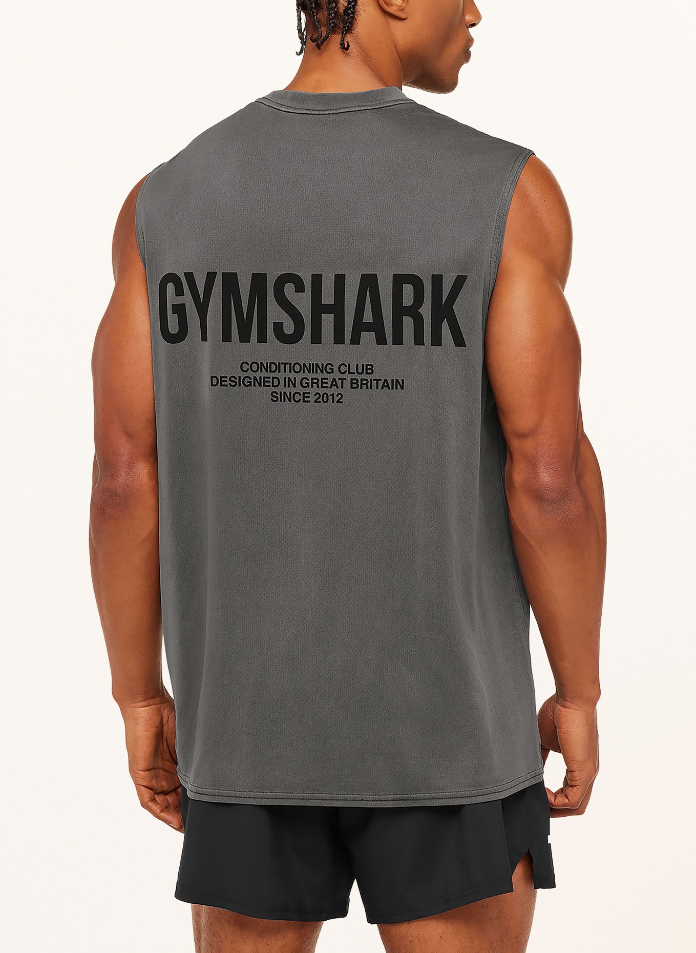 GYMSHARK Tanktop CONDITIONING CLUB WASHED: GRAU