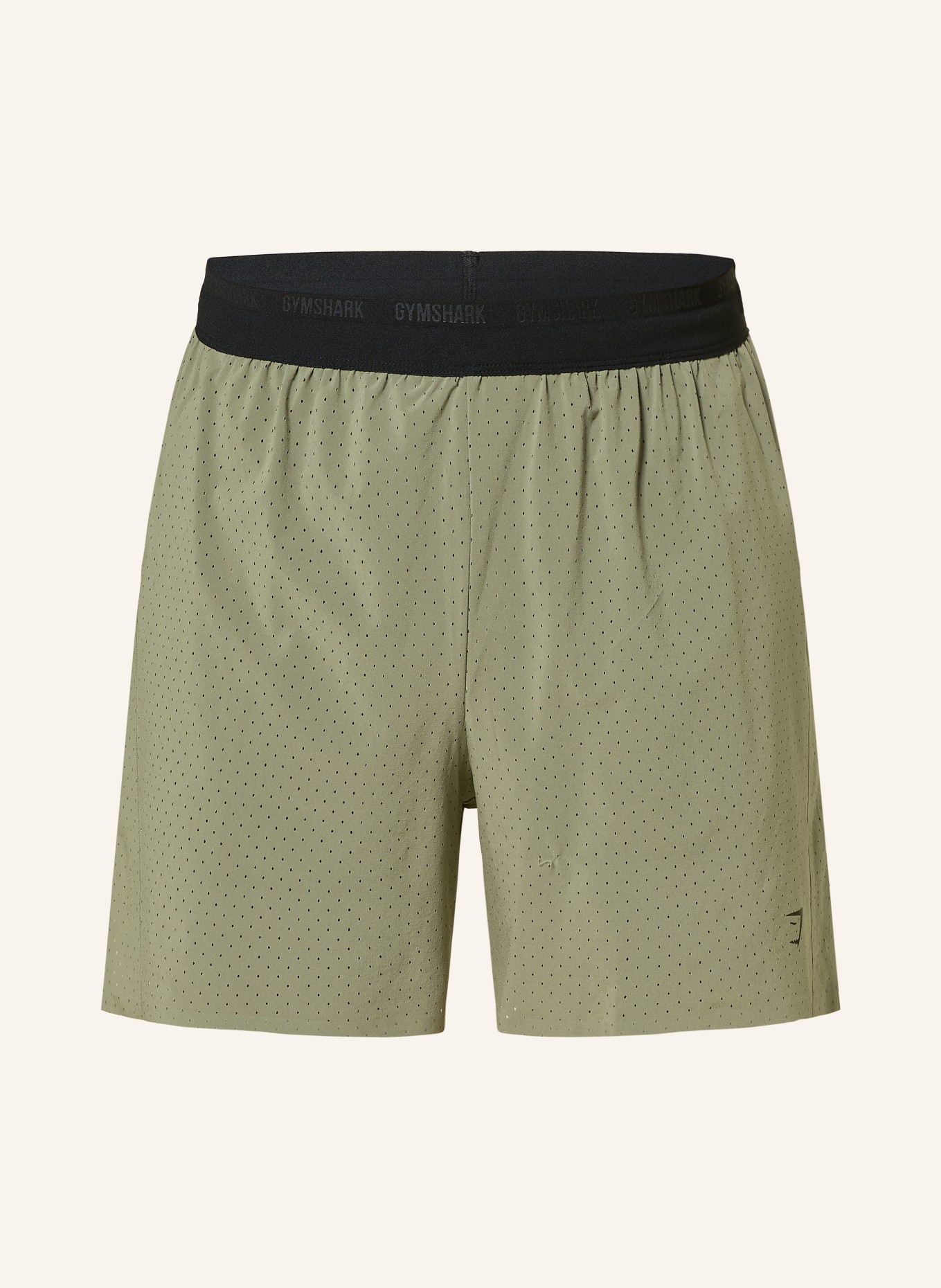 GYMSHARK 2-in-1-Trainingsshorts SPORT ZERO 5": OLIV / SCHWARZ