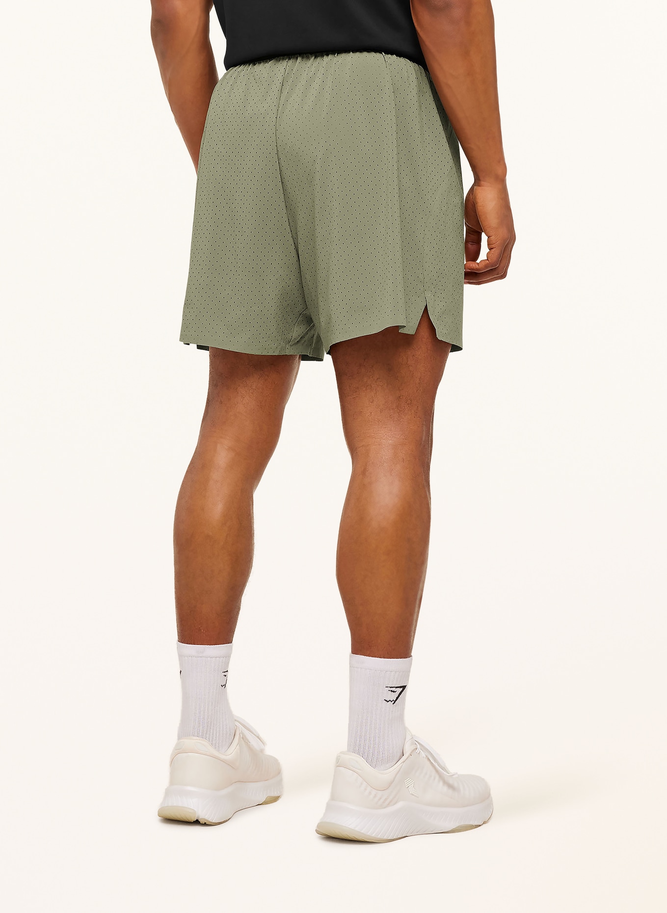 GYMSHARK 2-in-1-Trainingsshorts SPORT ZERO 5": OLIV / SCHWARZ