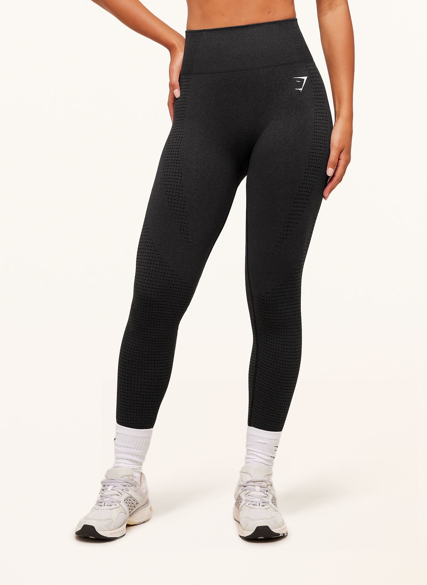 GYMSHARK Tights VITAL SEAMLESS: SCHWARZ / WEISS