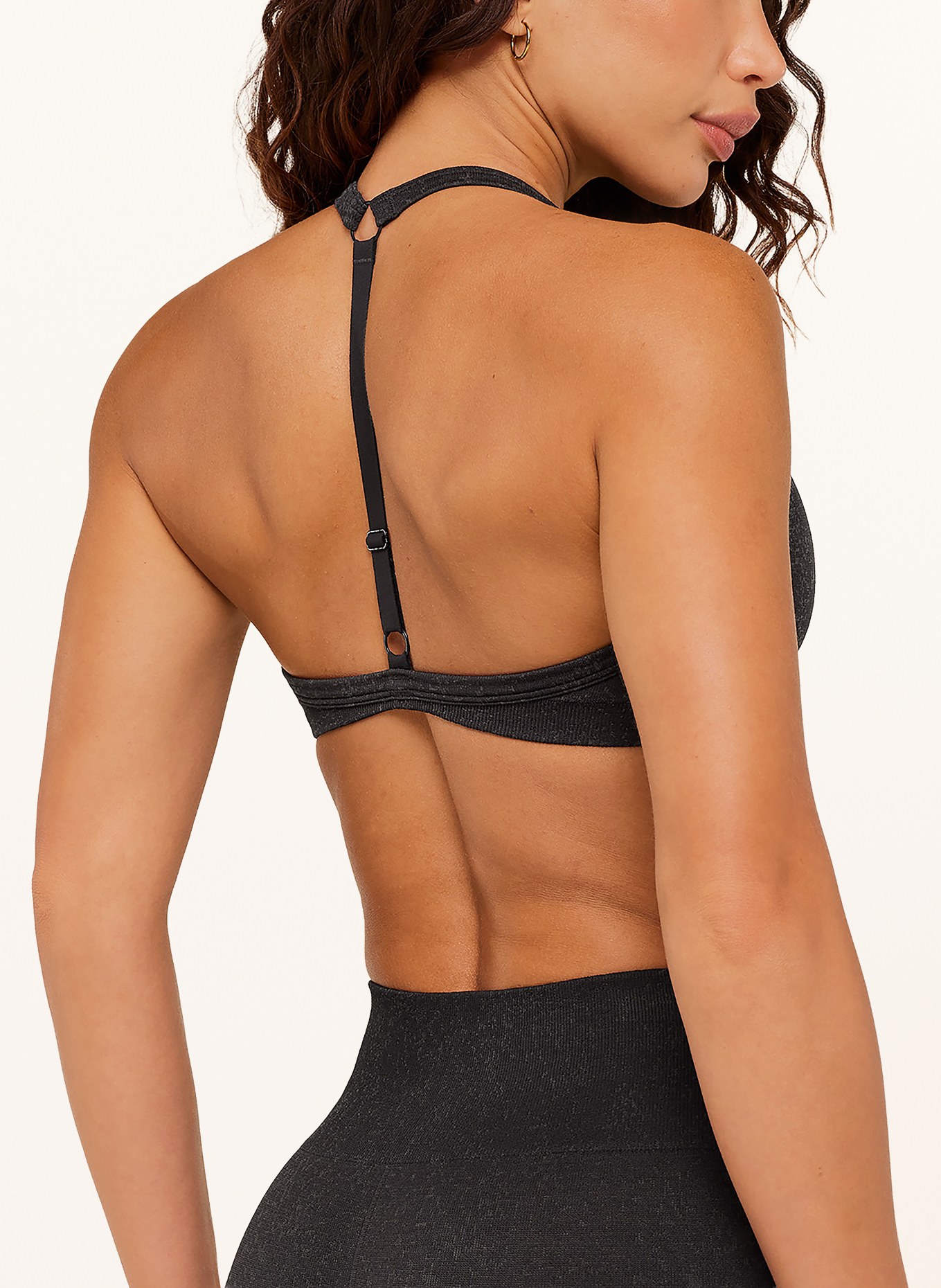 GYMSHARK Sport-BH ADAPT FLECK SPORTS: SCHWARZ / DUNKELGRAU
