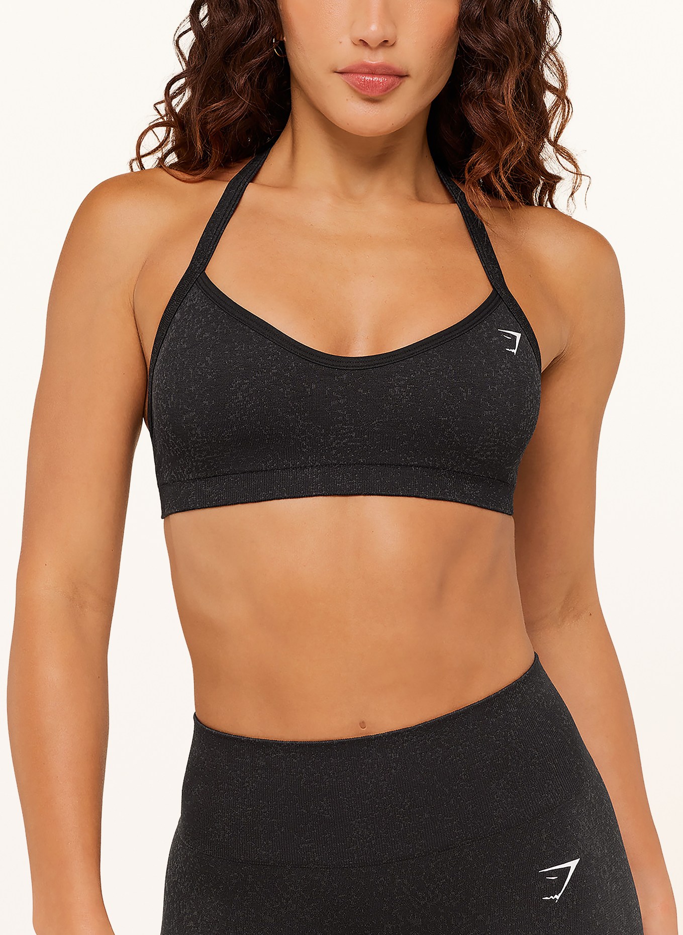 GYMSHARK Sport-BH ADAPT FLECK SPORTS: SCHWARZ / DUNKELGRAU