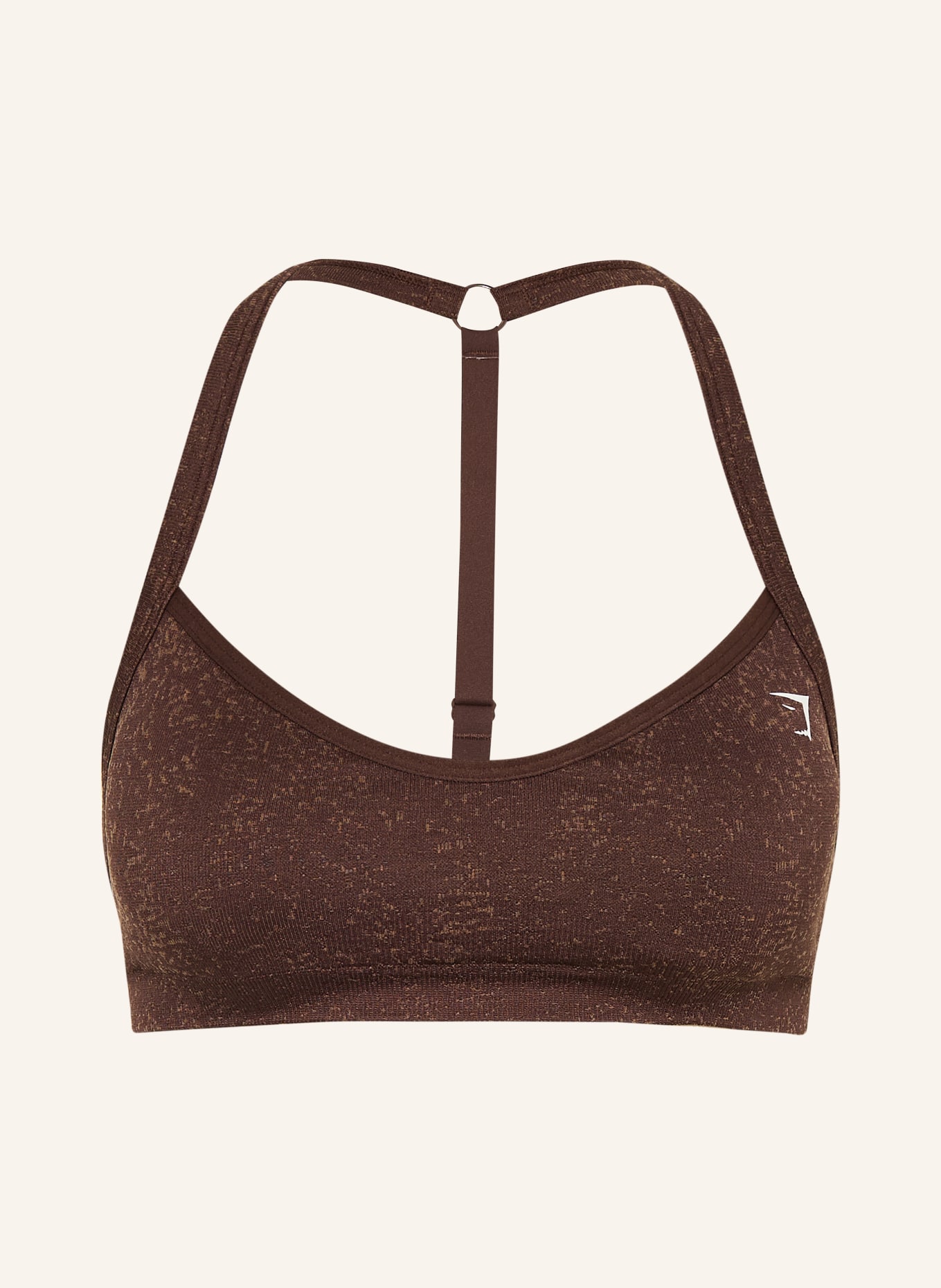 GYMSHARK Sport-BH ADAPT FLECK SPORTS: DUNKELBRAUN / BRAUN