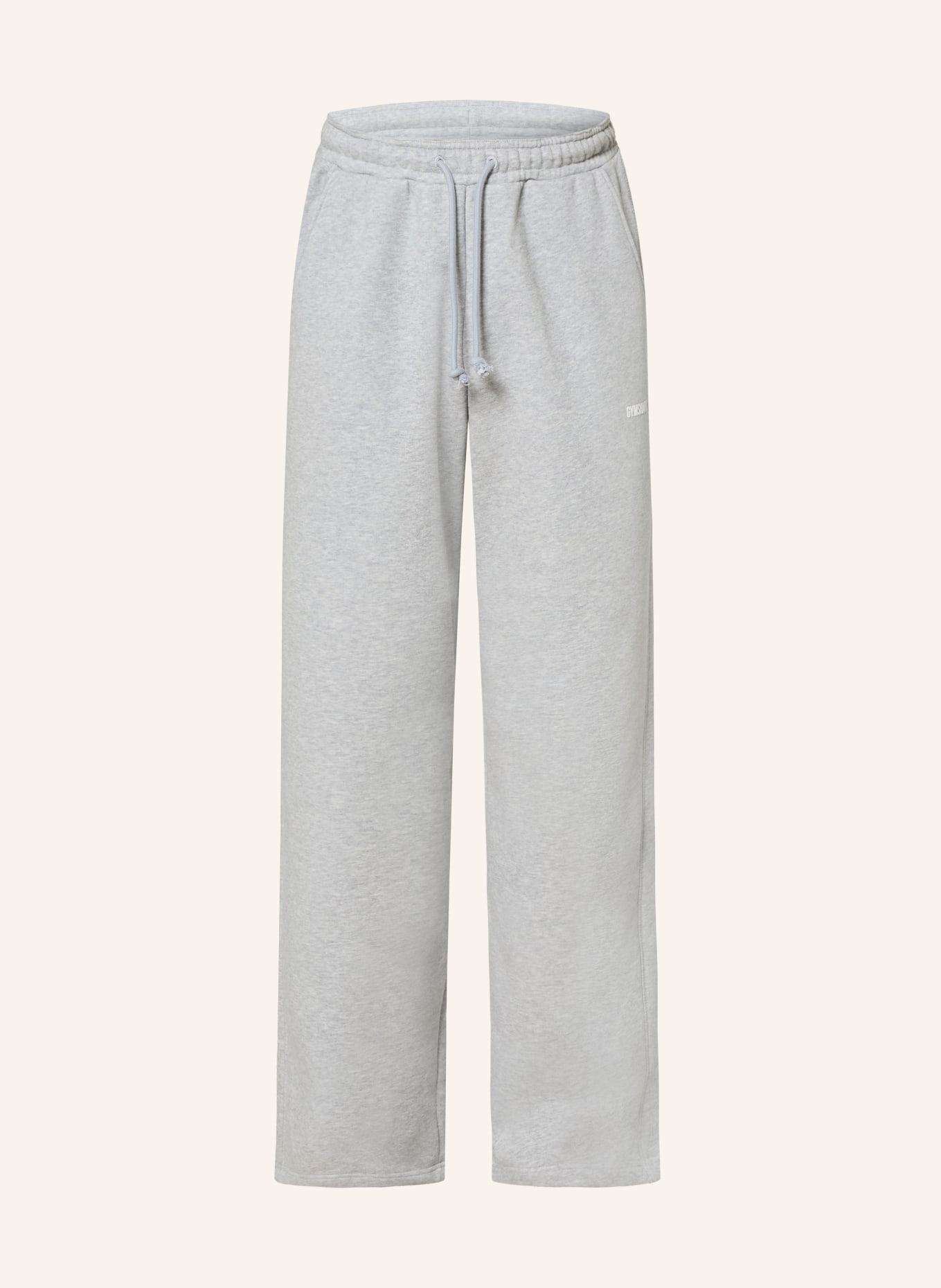 GYMSHARK Sweatpants COSY LUXE: GRAU / WEISS