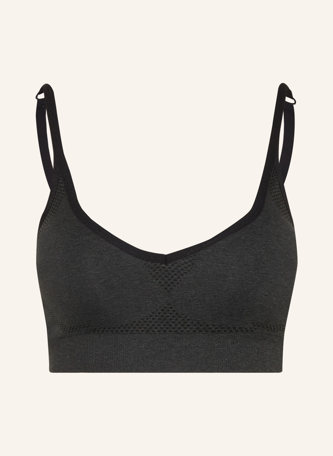 GYMSHARK Sport-BH VITAL SEAMLESS: SCHWARZ / DUNKELGRAU / WEISS