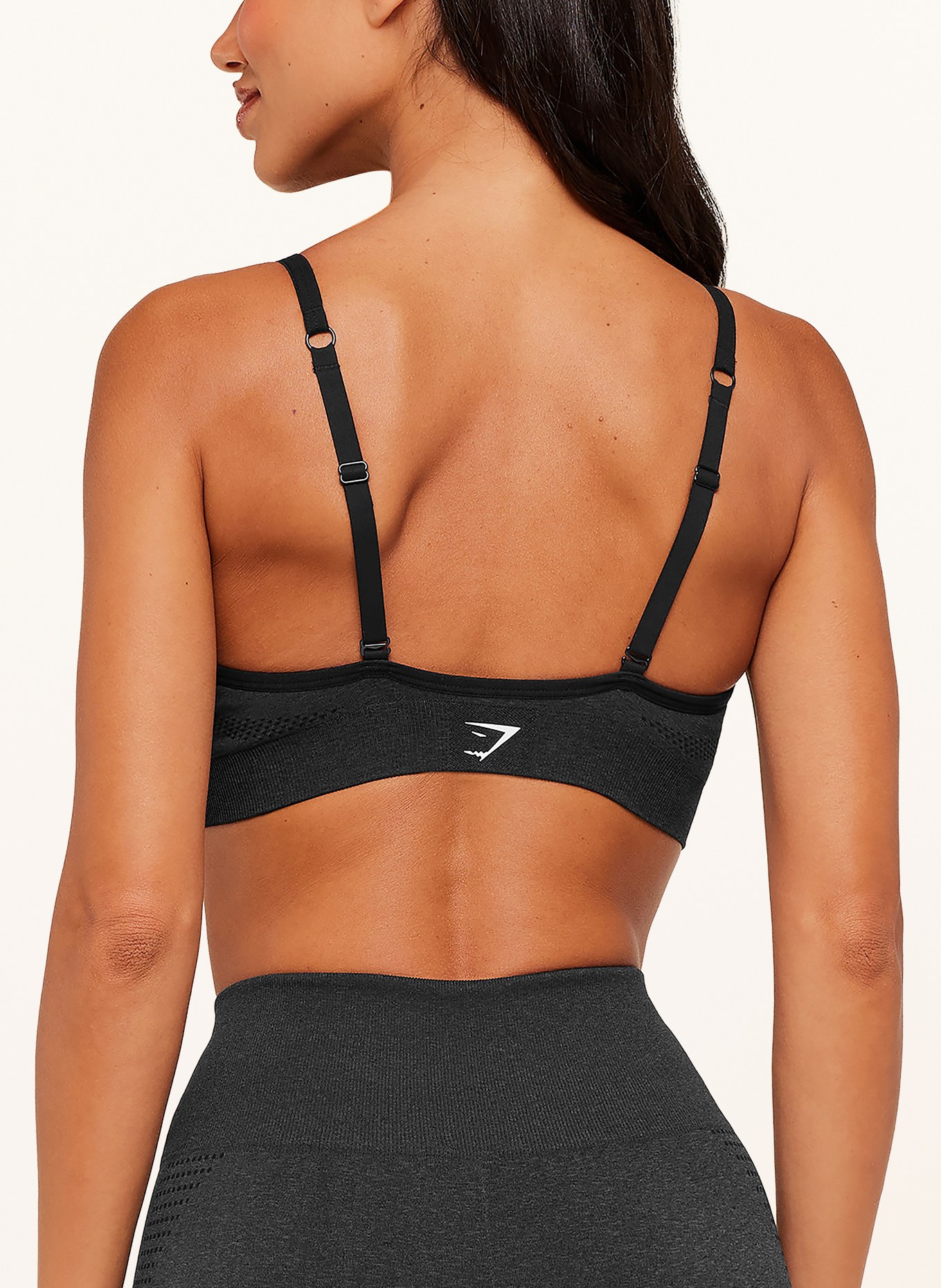 GYMSHARK Sport-BH VITAL SEAMLESS: SCHWARZ / DUNKELGRAU / WEISS