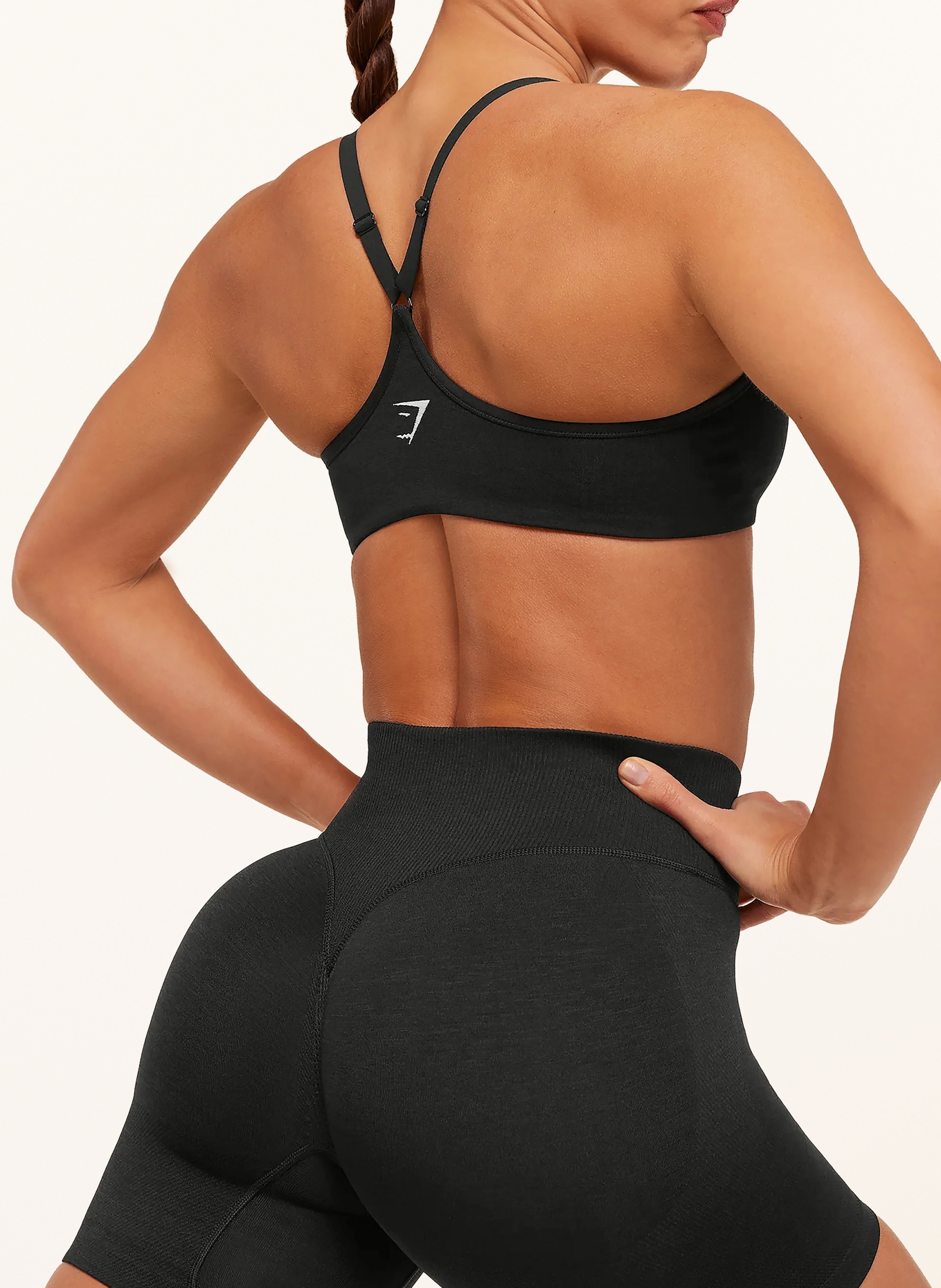 GYMSHARK Tights INTERVAL SEAMLESS: SCHWARZ