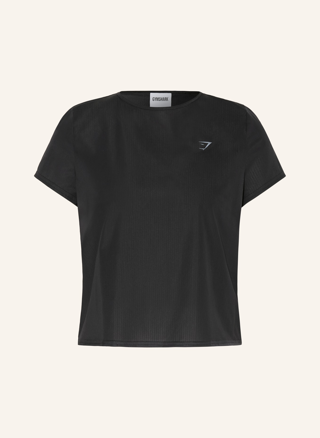 GYMSHARK Laufshirt BETTER LEVEL RUNNING SHORT SLEEVE: SCHWARZ / DUNKELGRAU