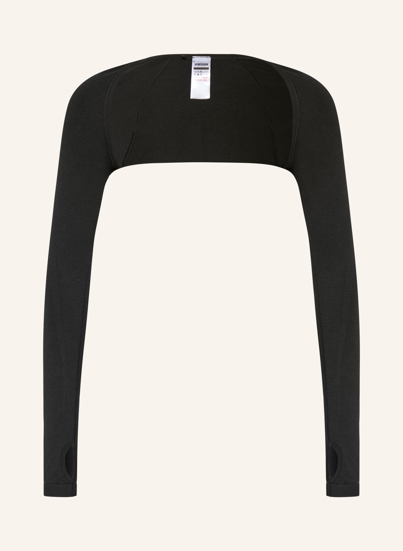 GYMSHARK Bolero INTERVAL SEAMLESS: SCHWARZ