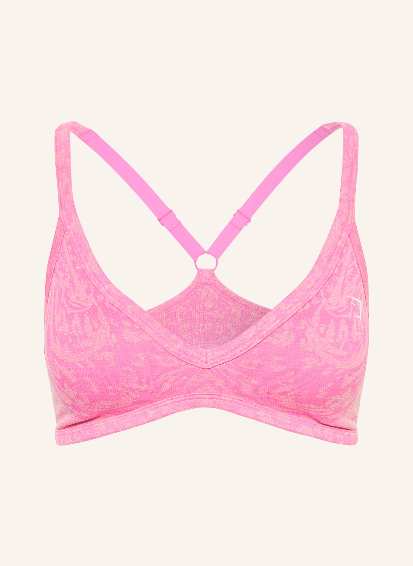 GYMSHARK Sport-BH ADAPT ANIMAL: NEONPINK / HELLGELB