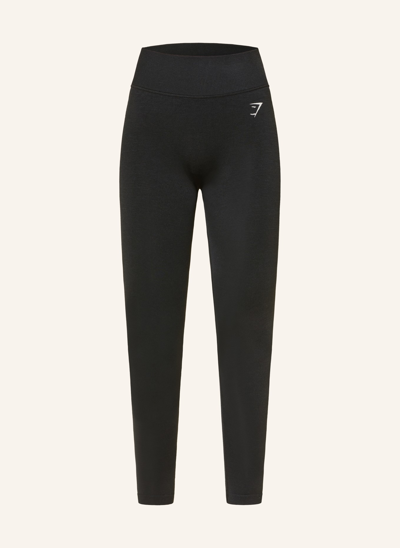 GYMSHARK Tights INTERVAL SEAMLESS: SCHWARZ