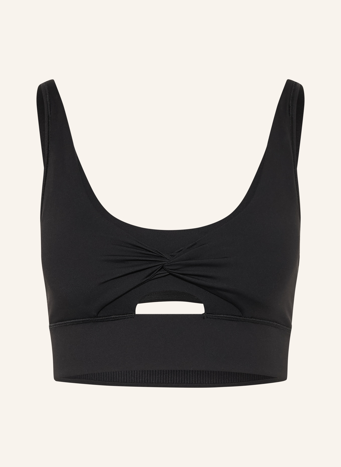 GYMSHARK Sport-BH TWIST FRONT: SCHWARZ