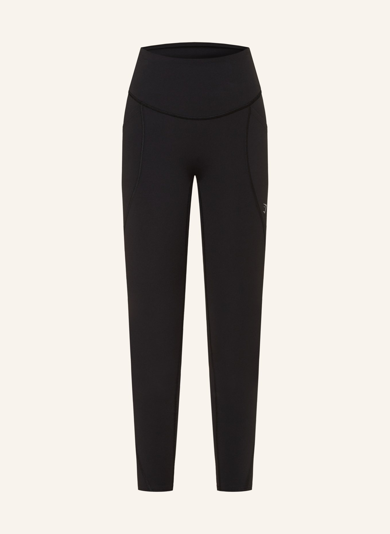 GYMSHARK Lauf-Tights RUNNING BETTER: SCHWARZ / WEISS